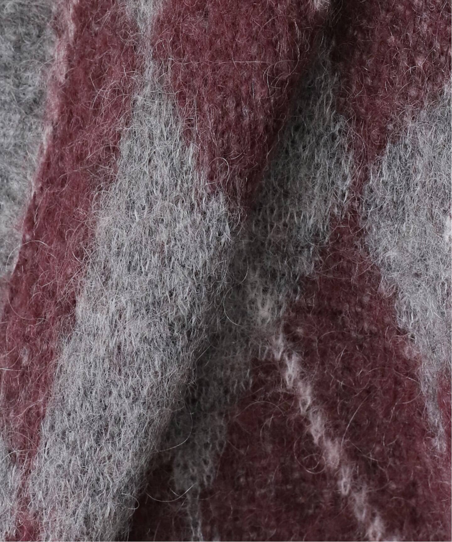 モヘヤMIXアーガイルVネネックニット（ニット／セーター）｜SLOBE IENA