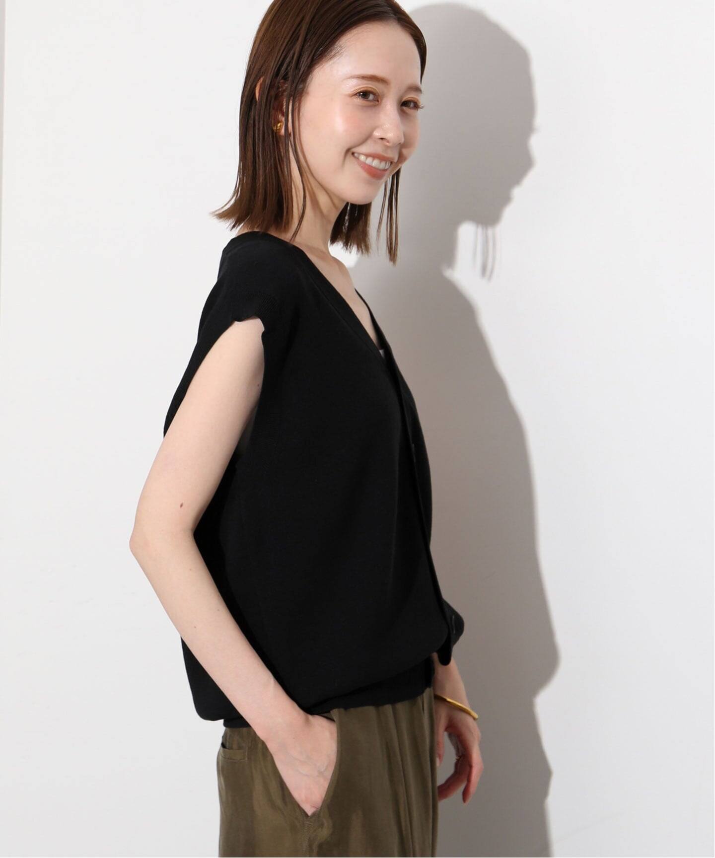 WEB限定/追加》総針Vネック ニットベスト（ベスト）｜SLOBE IENA