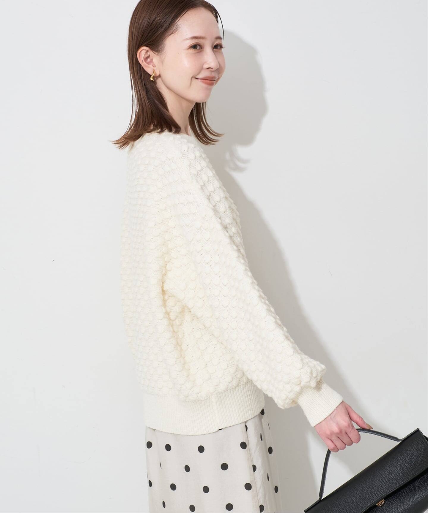 Jeu de Coeurs & Pois】ドットクルーネックプルオーバー（ニット