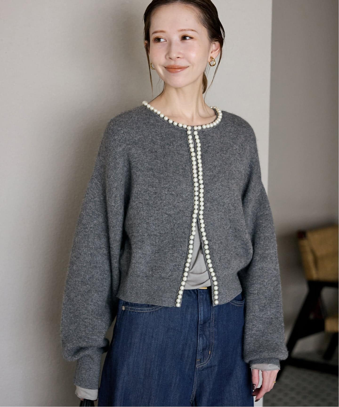 SLOBE IENA パールカーディガン パールカーディガン（カーディガン）｜SLOBE IENA（スローブ イエナ