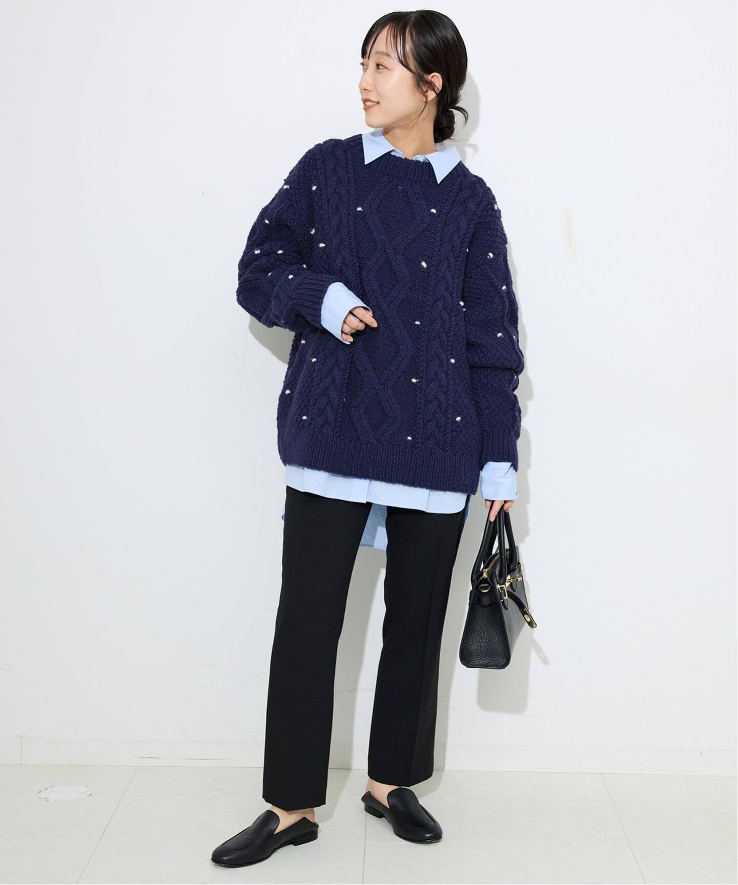 25SS 新品未使用 SLOBE IENA マルチボーダーTEE ◇マルチボーダーワンポイント刺繍Tシャツ◇ オーバーサイズ t