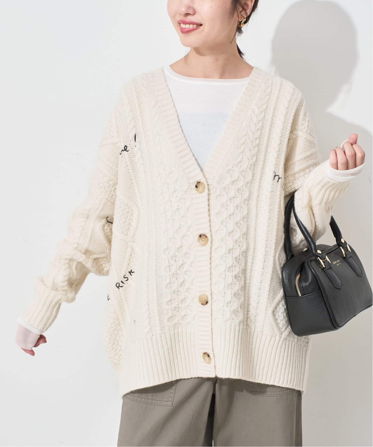 SLOBE IENA - SLOBE IENA OldderbyKnitwearアランフーディカーディガン アランカーディガン（カーディガン）｜SLOBE IENA（スローブ イエナ