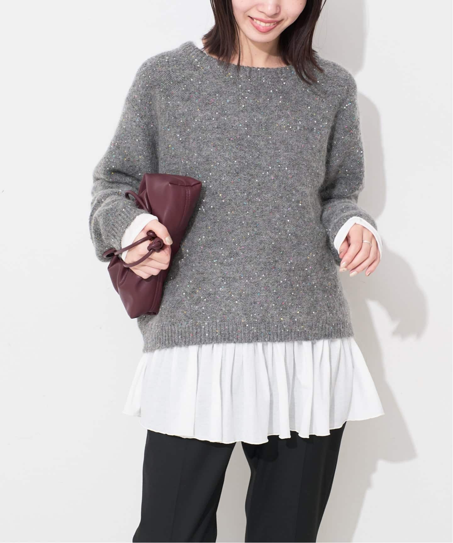 WEB限定/追加2予約》スパンコールニット（ニット／セーター）｜SLOBE