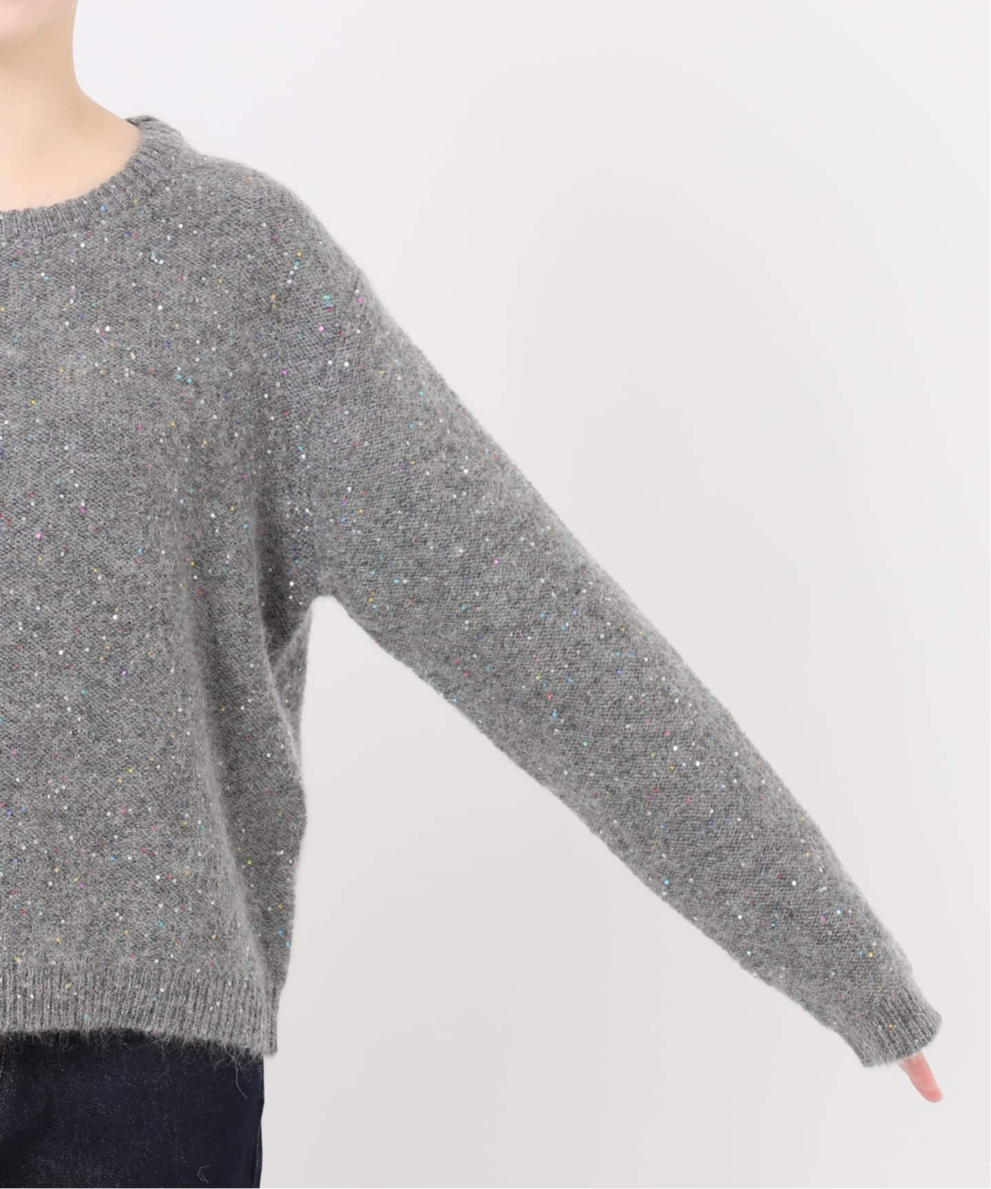 新品【SLOBE IENA】スパンコールニット ブラック スローブ イエナ SLOBE IENA 《WEB限定/追加2予約》スパンコールニット