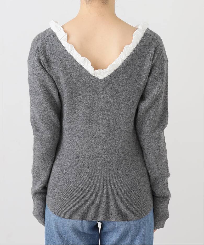 CLANE/クラネ 2WAY FRILL V NECK KNIT TOPS 19106-2282（ニット  