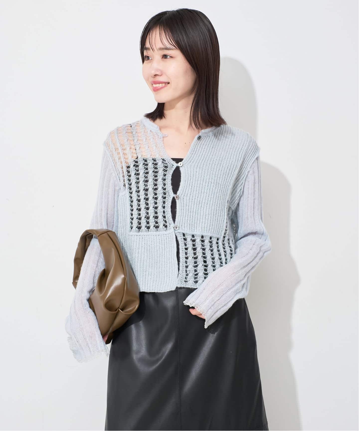 tyn.TGOR/トゴール グリッターモヘヤカーディガン TG5A-J0202