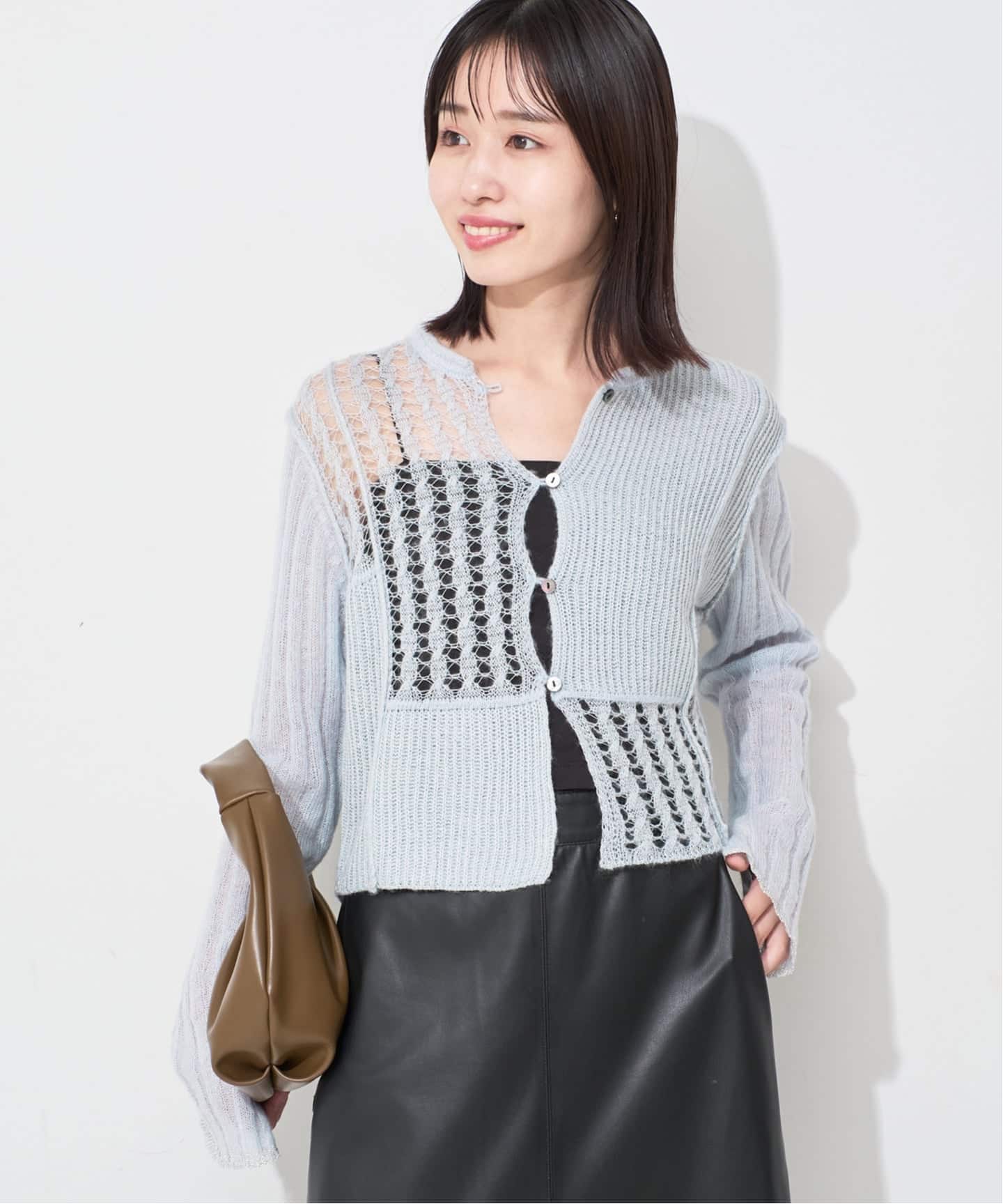 TGOR Glitter mohair cardigan カーディガン tyn.TGOR/トゴール グリッターモヘヤカーディガン TG5A-J0202