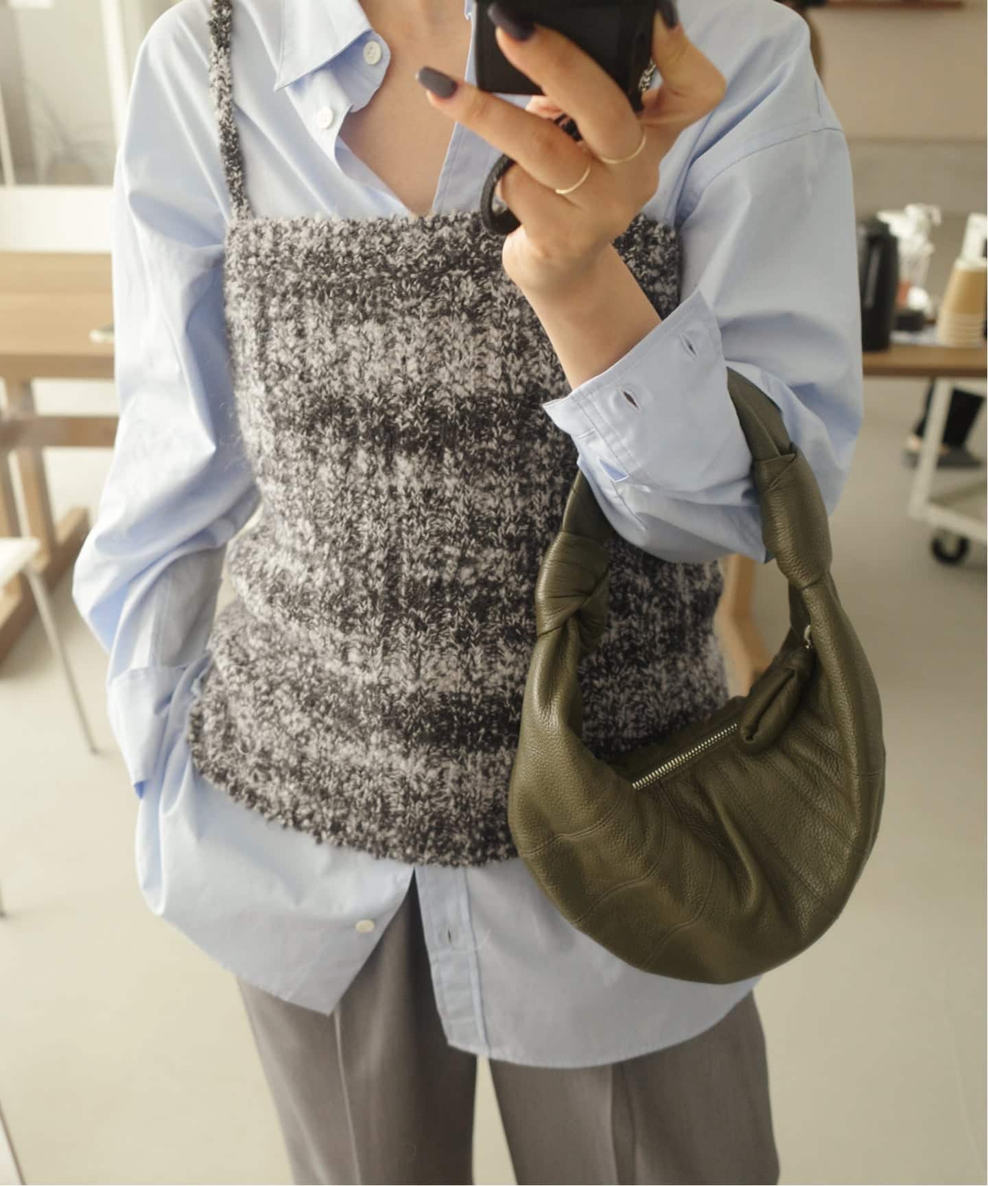 crinkle crinkle crinkle mohair mix knit bustier CC-4028（ニット