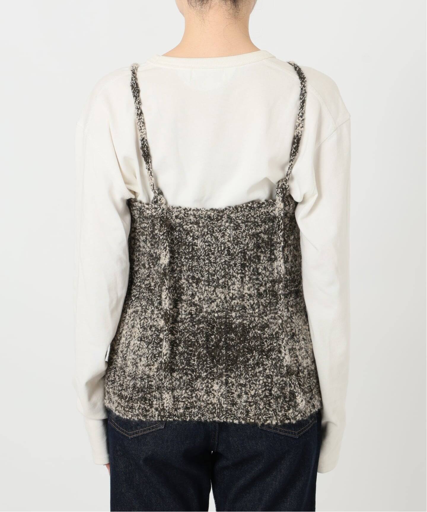 SLOBE IENAクリンクルクリンクルクリンクル　モヘア mix knit crinkle crinkle crinkle mohair mix knit bustier CC-4028（ニット