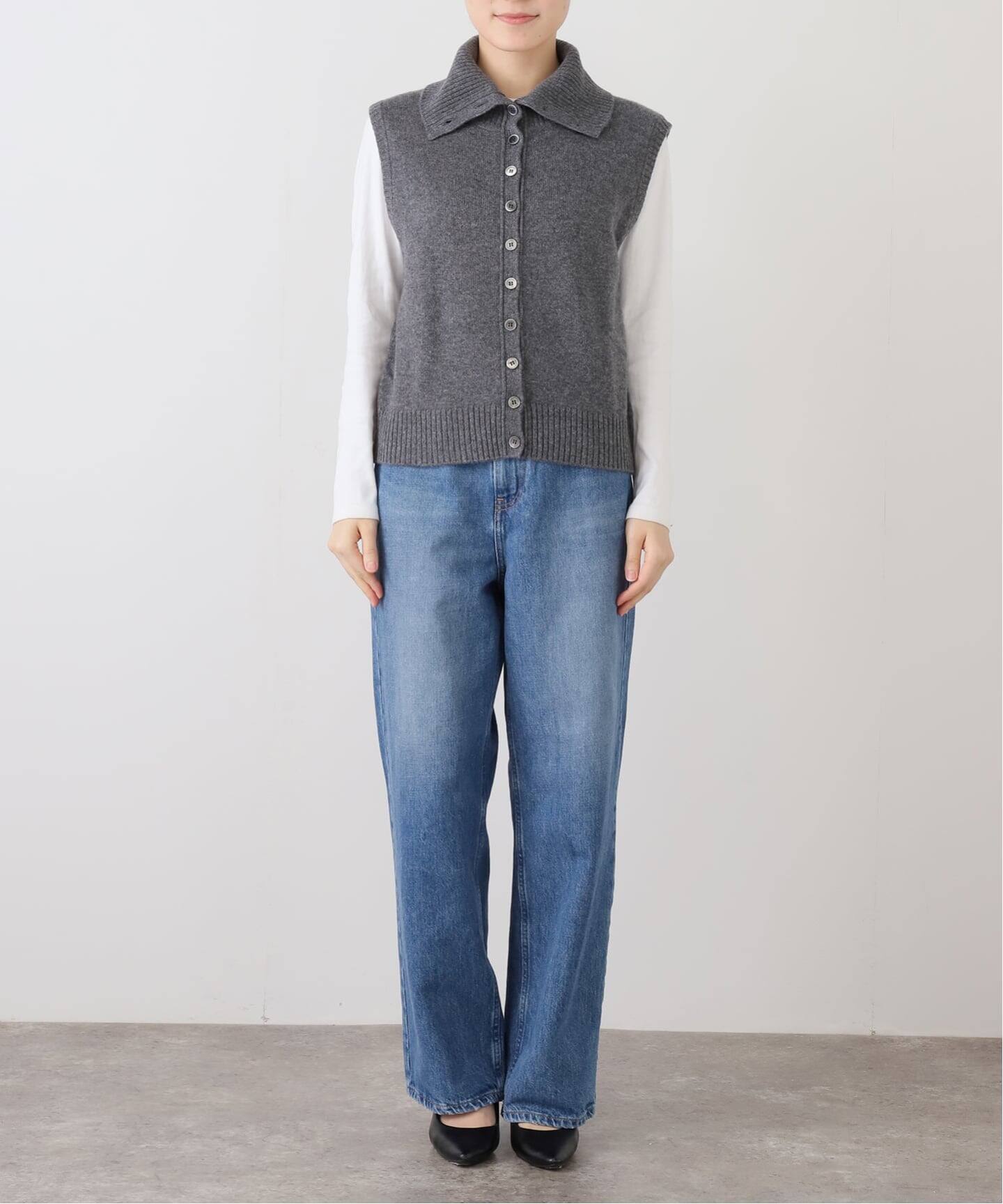 新品 SLOBE IENA ベスト フリーサイズ PURE CASHMERE SLOBE別注 タートルネックベスト WHNCDN（ベスト