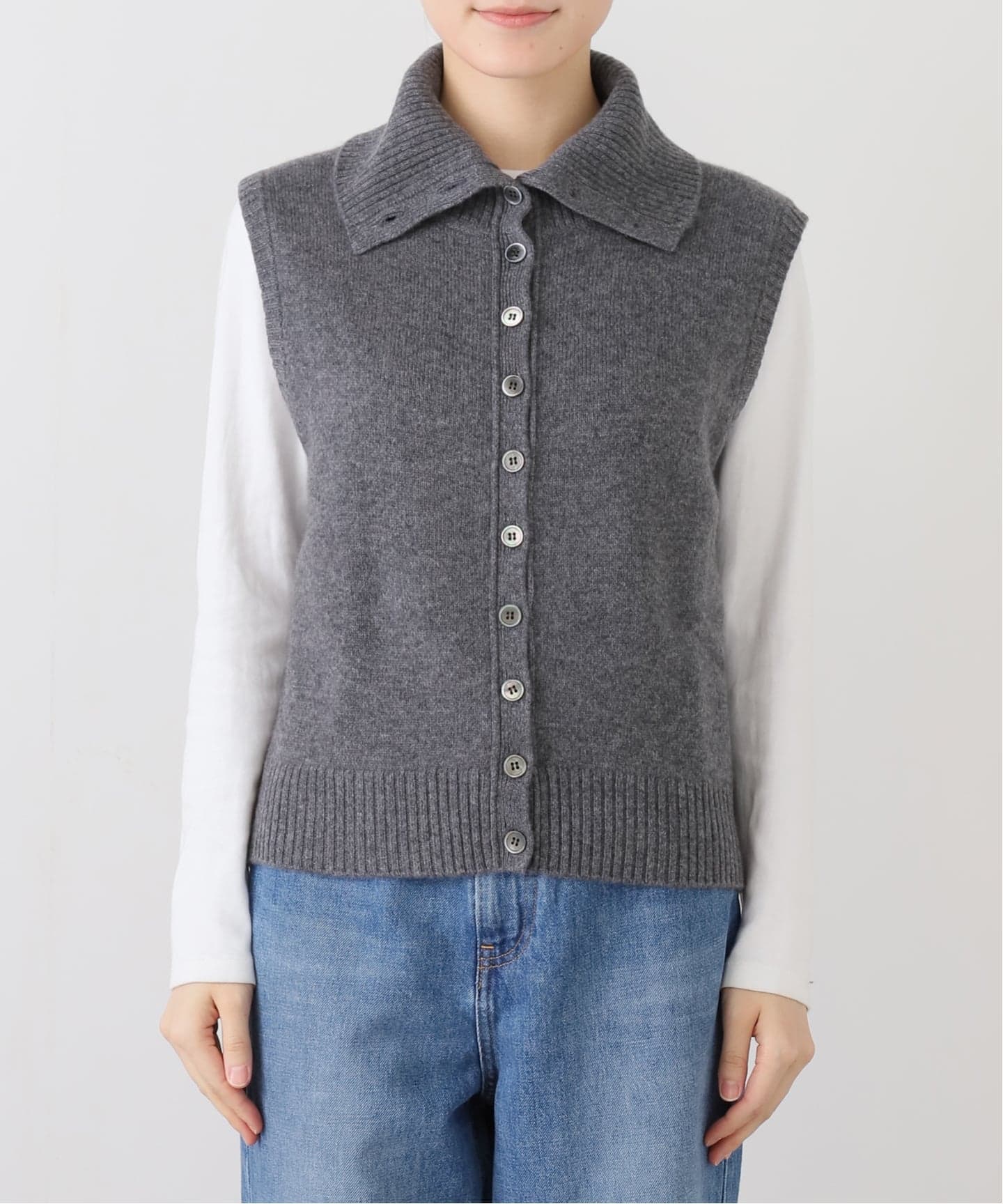 PURE CASHMERE SLOBE別注 タートルネックベスト WHNCDN（ベスト