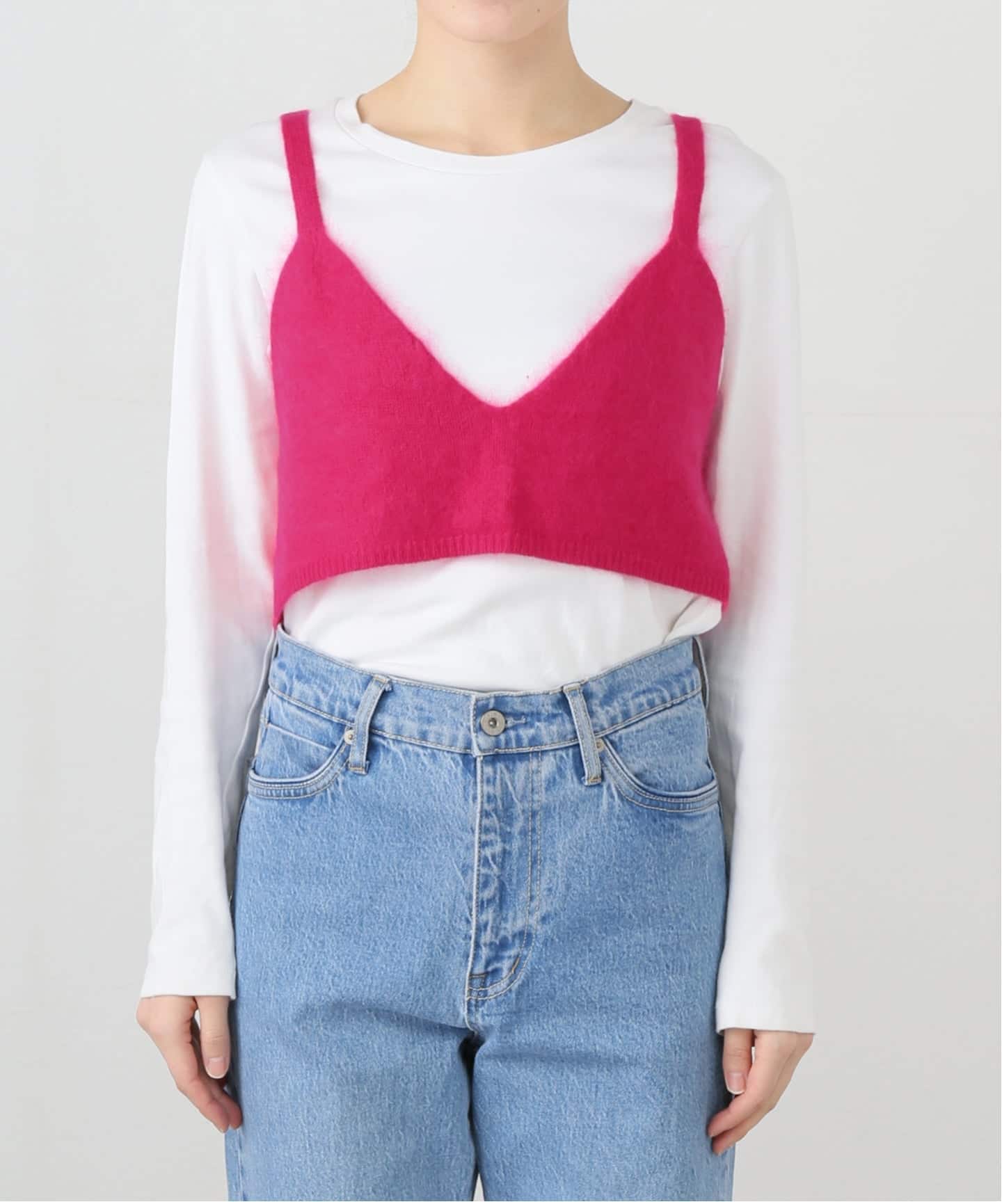 PURE CASHMERE ニットビスチェ WBRBST（ニット／セーター）｜SLOBE