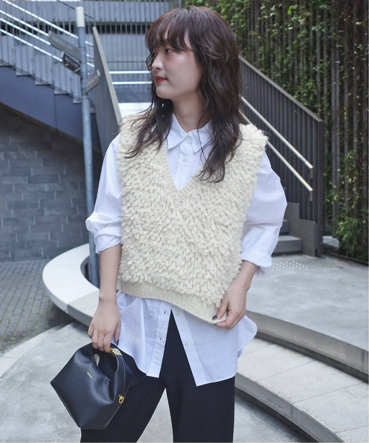 SLOBE IENA (スローブイエナ) ■■ ③ 24080913000930 NEPAL HAND KNIT ベスト レディース ナチュラル FREE SLOBE IENA（スローブイエナ）の「NEPAL HAND KNIT ベスト（ニット