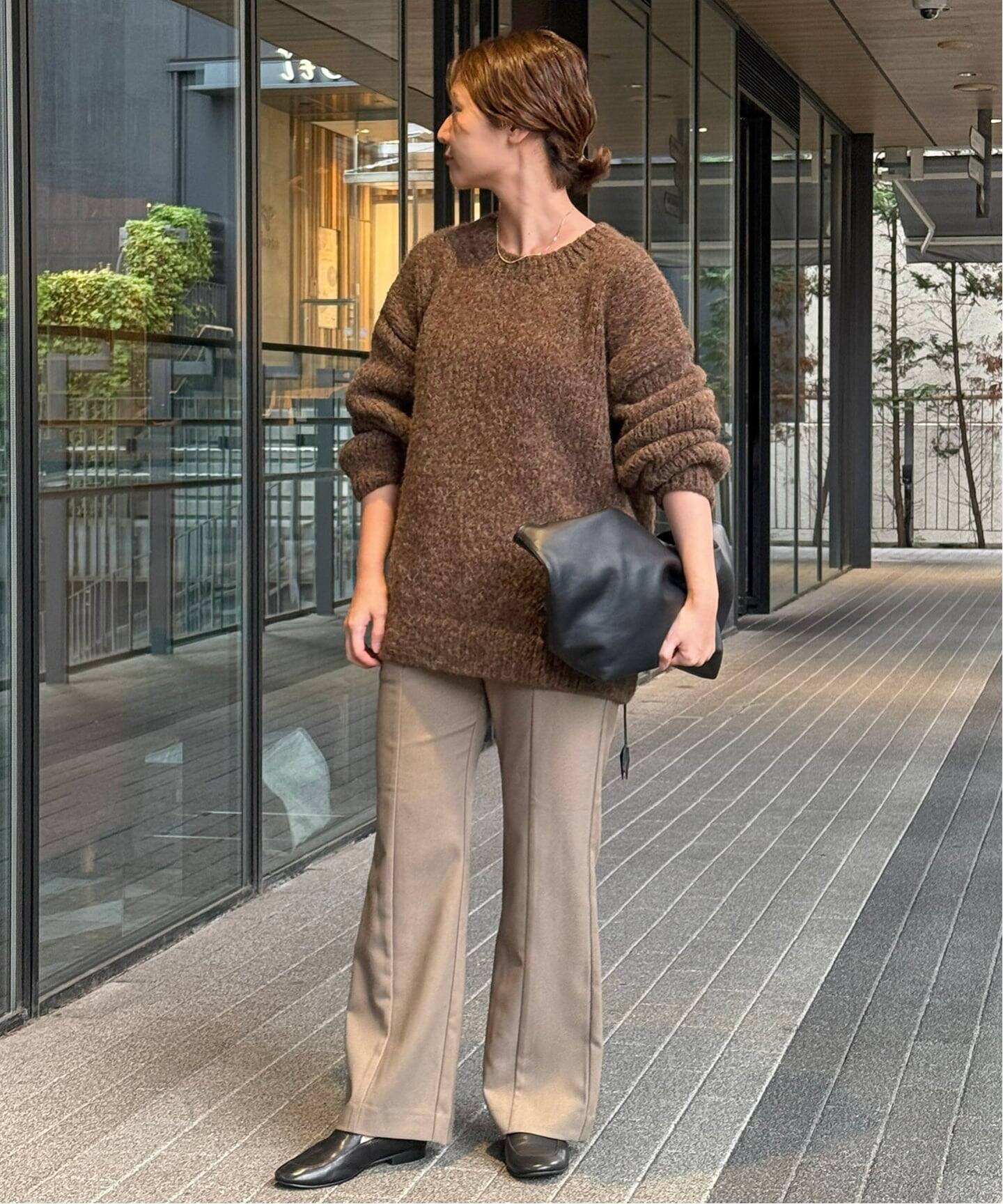 +81BRANCA/ハチイチブランカ SLOBE別注 ペルーニット ブラウン SLOBE IENA｜+81BRANCA/ハチイチブランカ SLOBE別注 ペルーニット