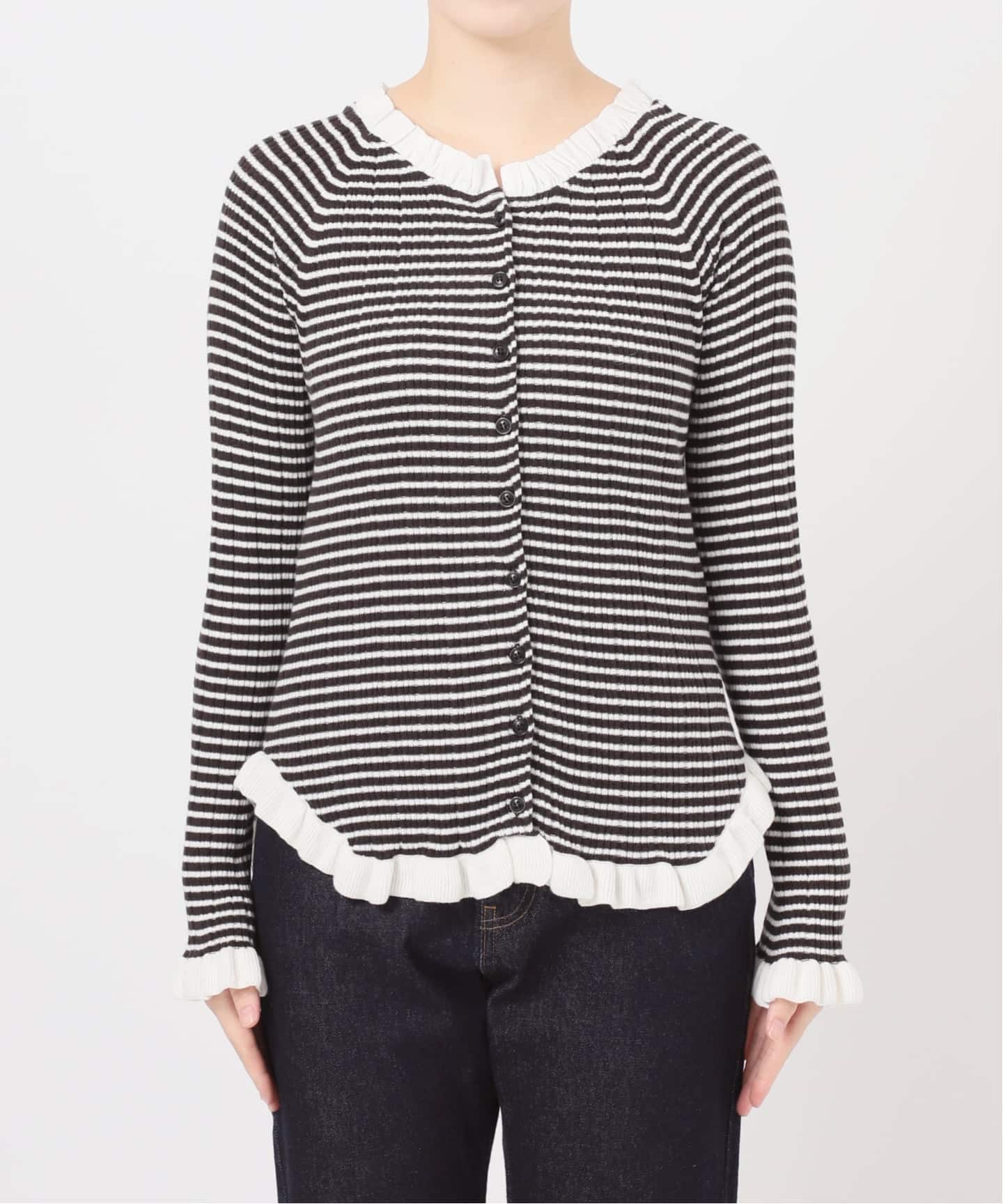 追加予約》tyn.TGOR/トゴール フリルカーディガン J0102（カーディガン