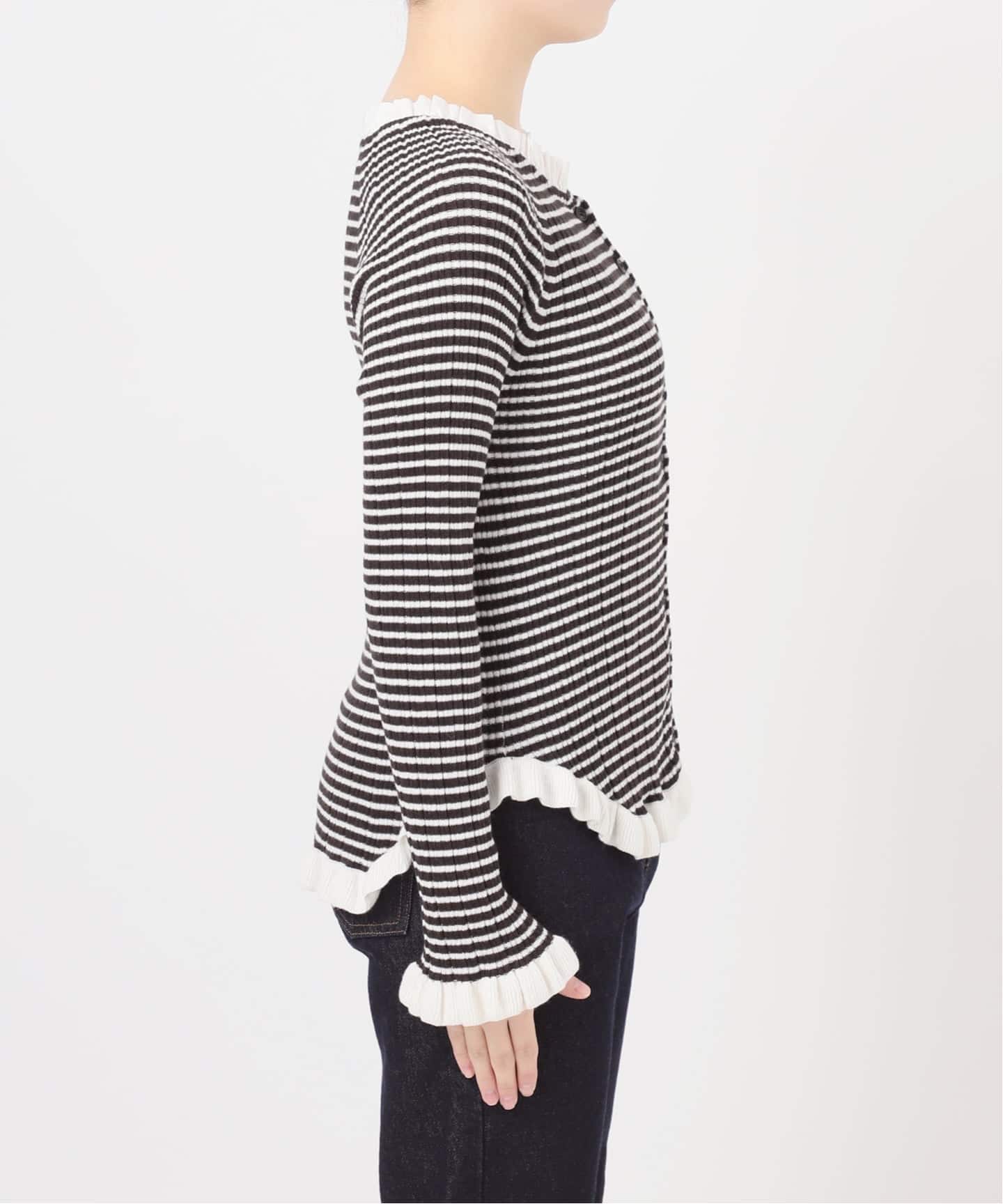 追加》tyn.TGOR/トゴール フリルカーディガン J0102（カーディガン