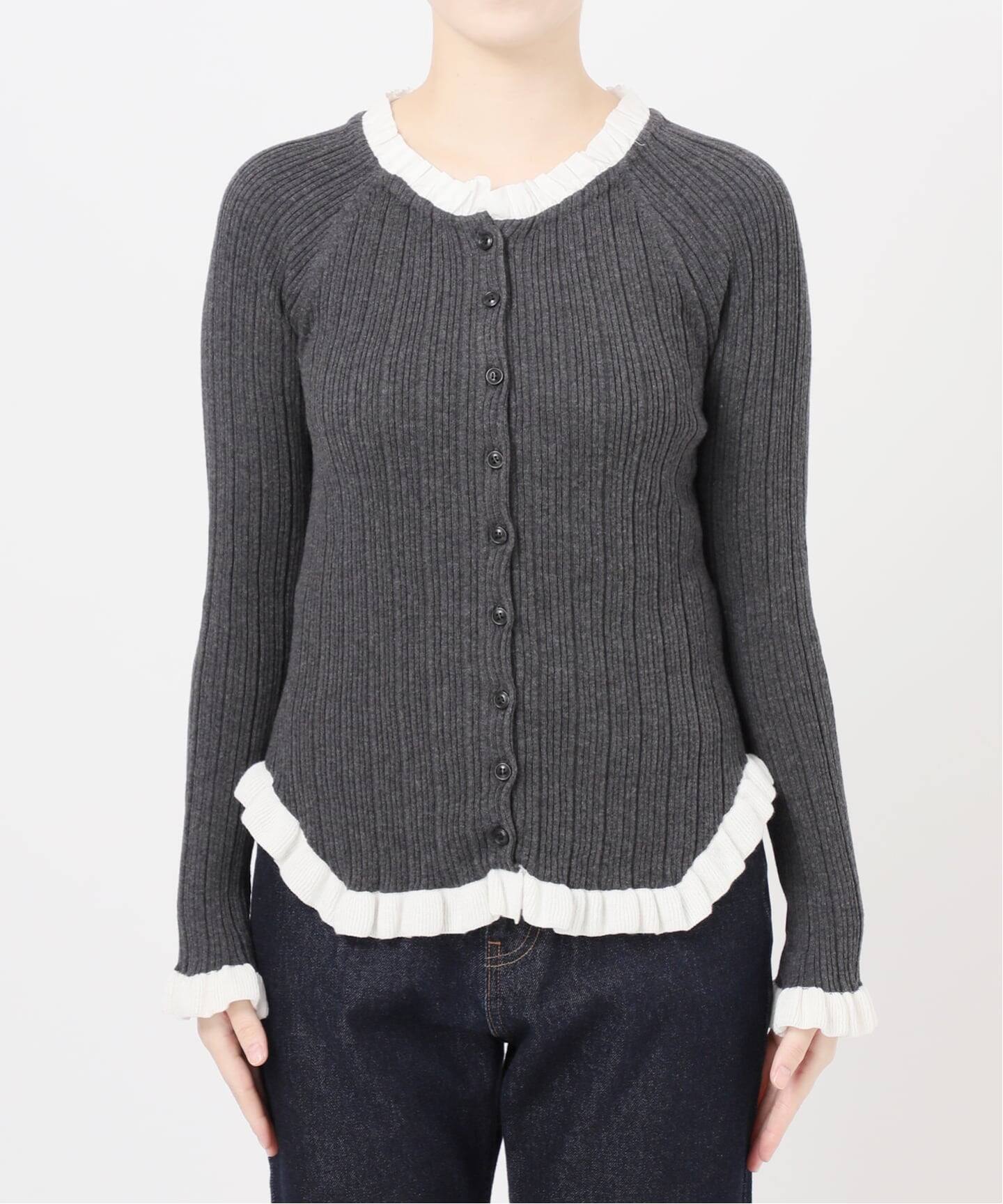 追加予約》tyn.TGOR/トゴール フリルカーディガン J0102（カーディガン