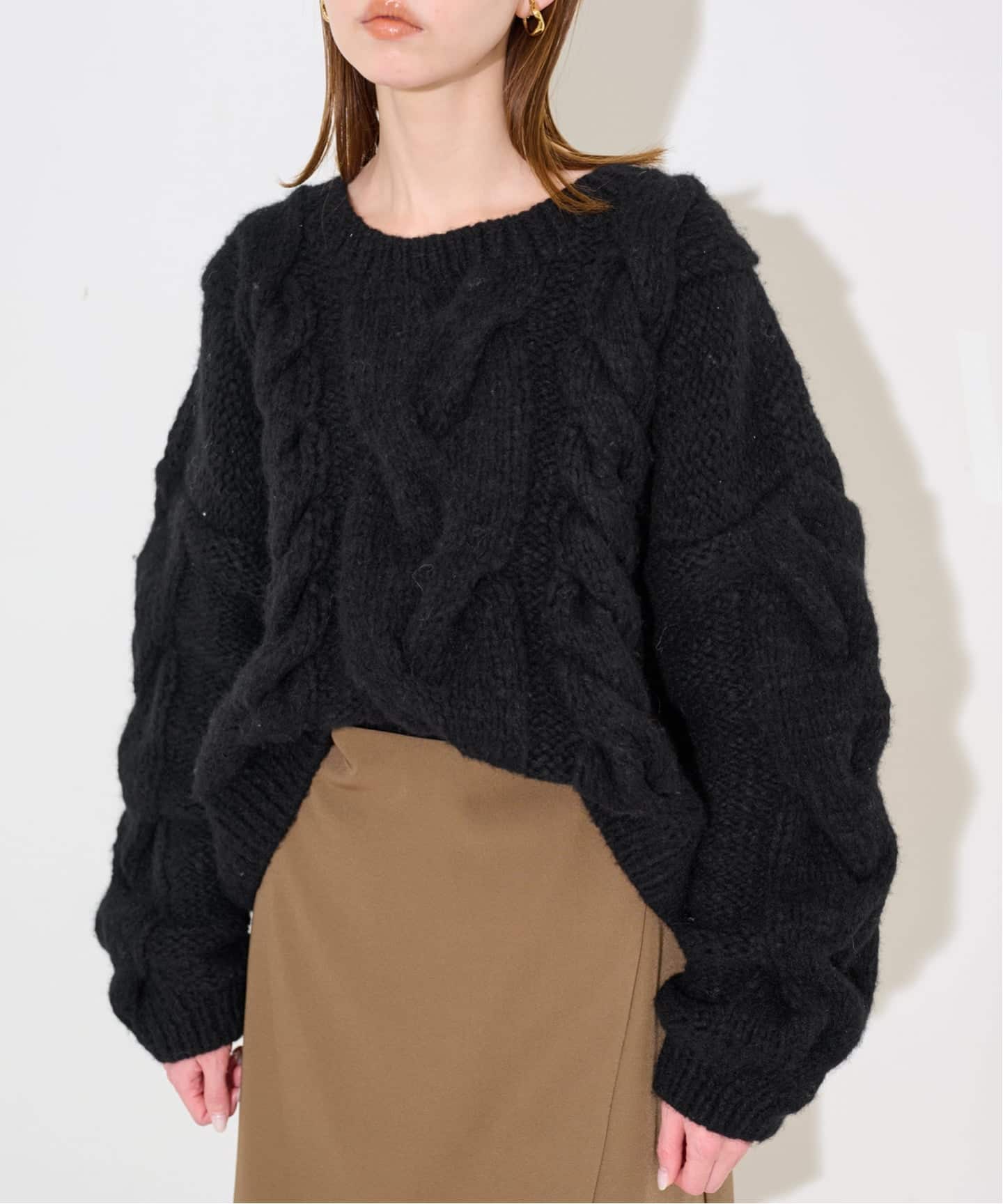 81BRANCA/ハチイチブランカ SLOBE別注 ケーブルハンドニット（ニット