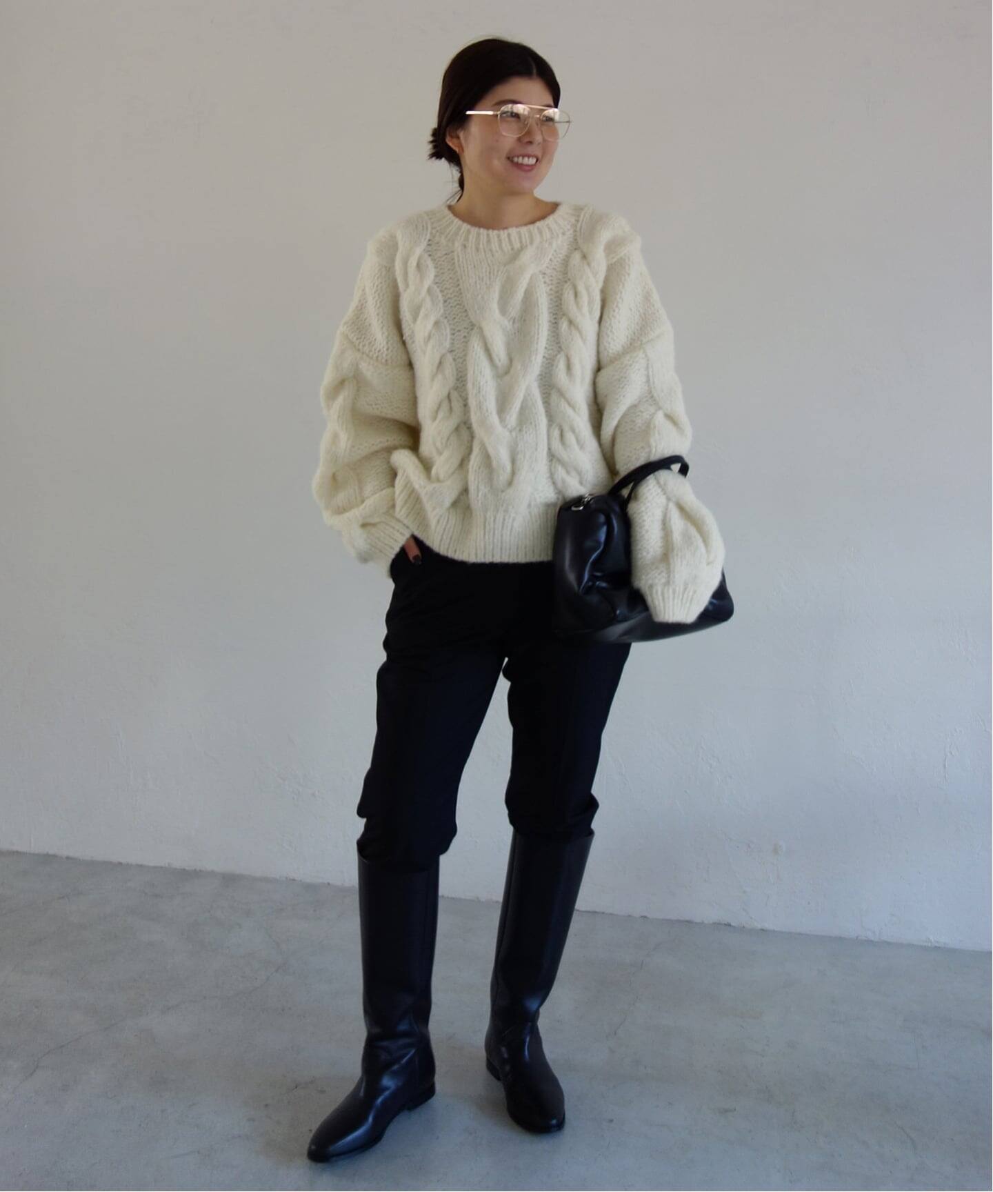 81BRANCA/ハチイチブランカ SLOBE別注 ケーブルハンドニット(ニット 81BRANCA/ハチイチブランカ SLOBE別注 ケーブルハンドニット(ニット