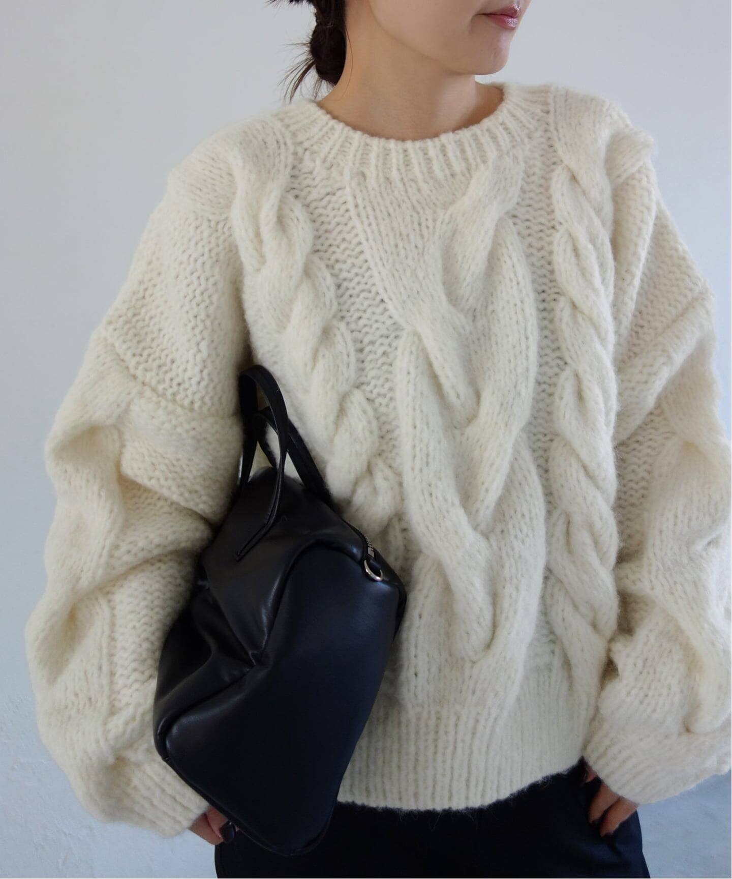 81BRANCA/ハチイチブランカ SLOBE別注 ケーブルハンドニット（ニット