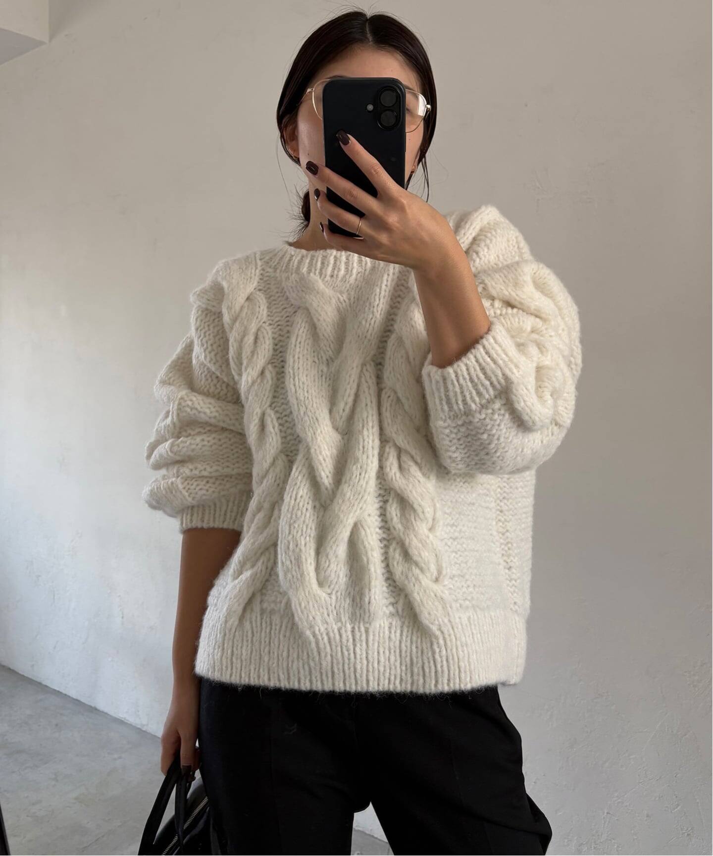 81BRANCA/ハチイチブランカ SLOBE別注 ケーブルハンドニット（ニット