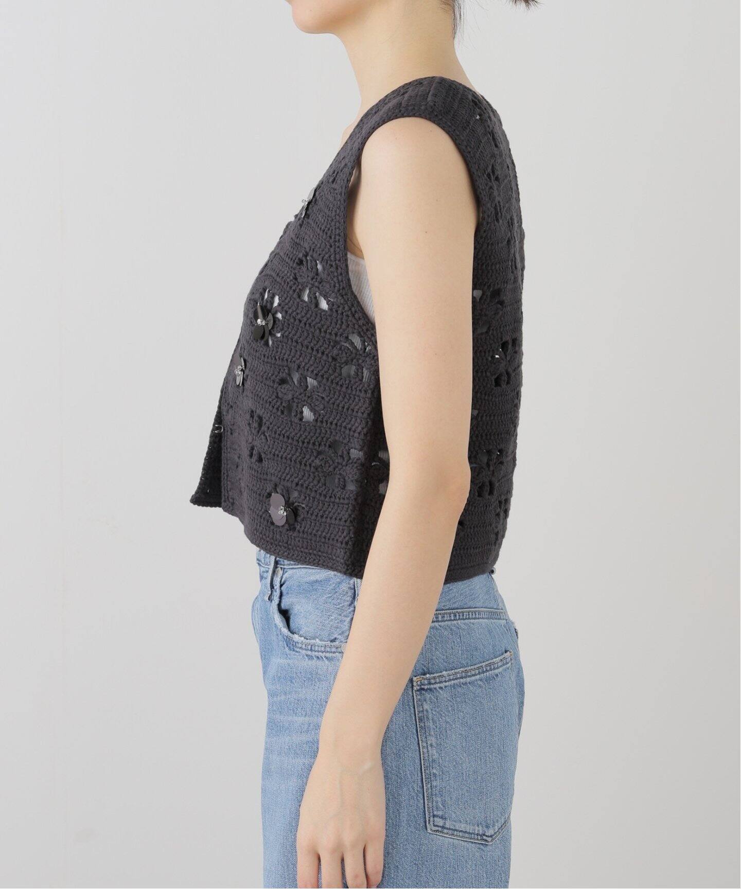 TGOR/トゴール Hand crochet flower vest TG5S-J0301（ベスト）｜SLOBE 