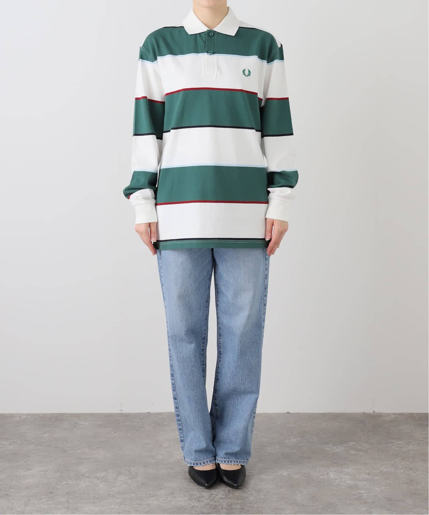 フレッドペリー　FRED PERRY ポロニット FRED PERRY ニットポロ フレッドペリー レディース トップス