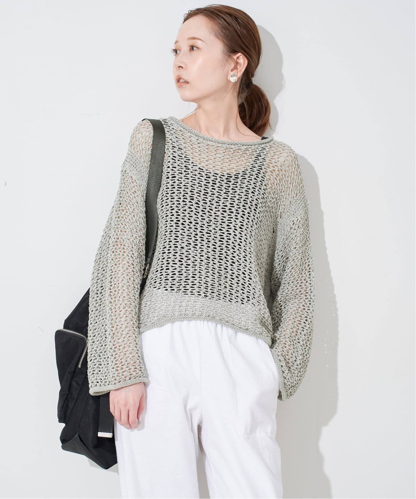 slobeiena LOGAN/ローガン SLOBE別注 メッシュプルオーバー LOGAN/ローガン SLOBE別注 メッシュプルオーバー（ニット