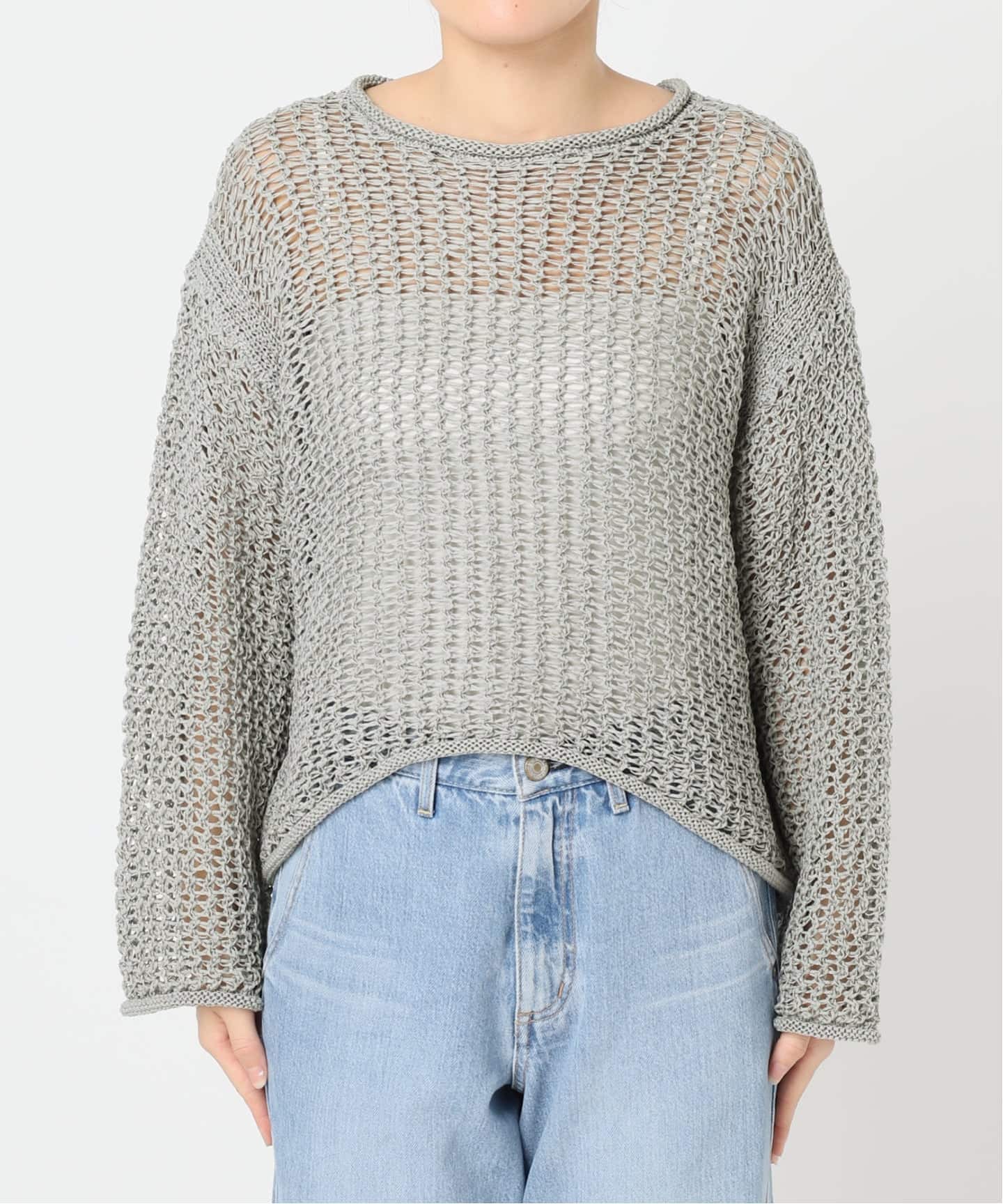 新品　SLOBE IENA LOGAN/ローガン メッシュプルオーバー LOGAN/ローガン SLOBE別注 メッシュプルオーバー（ニット