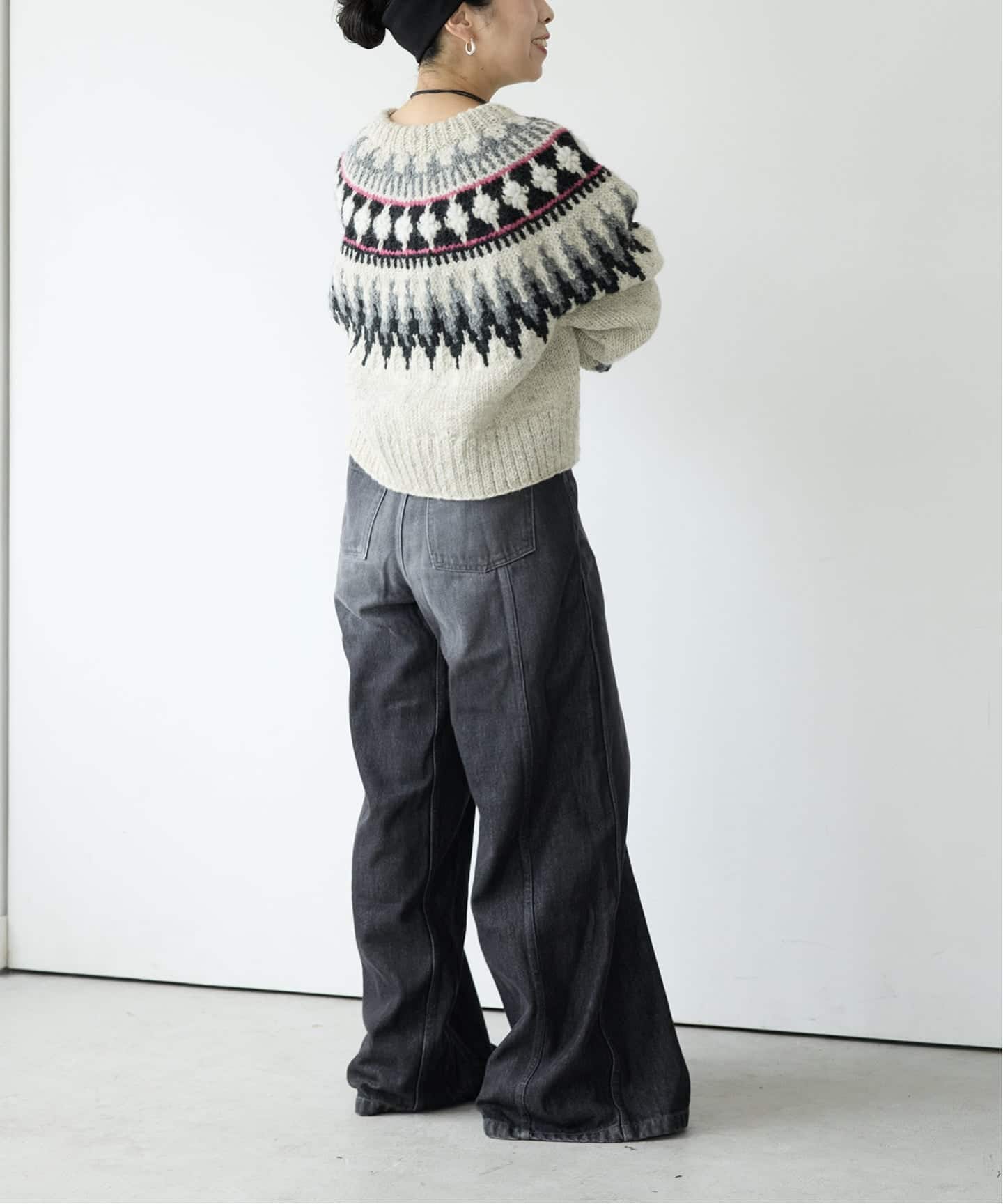 IENA LA BOUCLE ノルディックハンドニットカーディガン（カーディガン