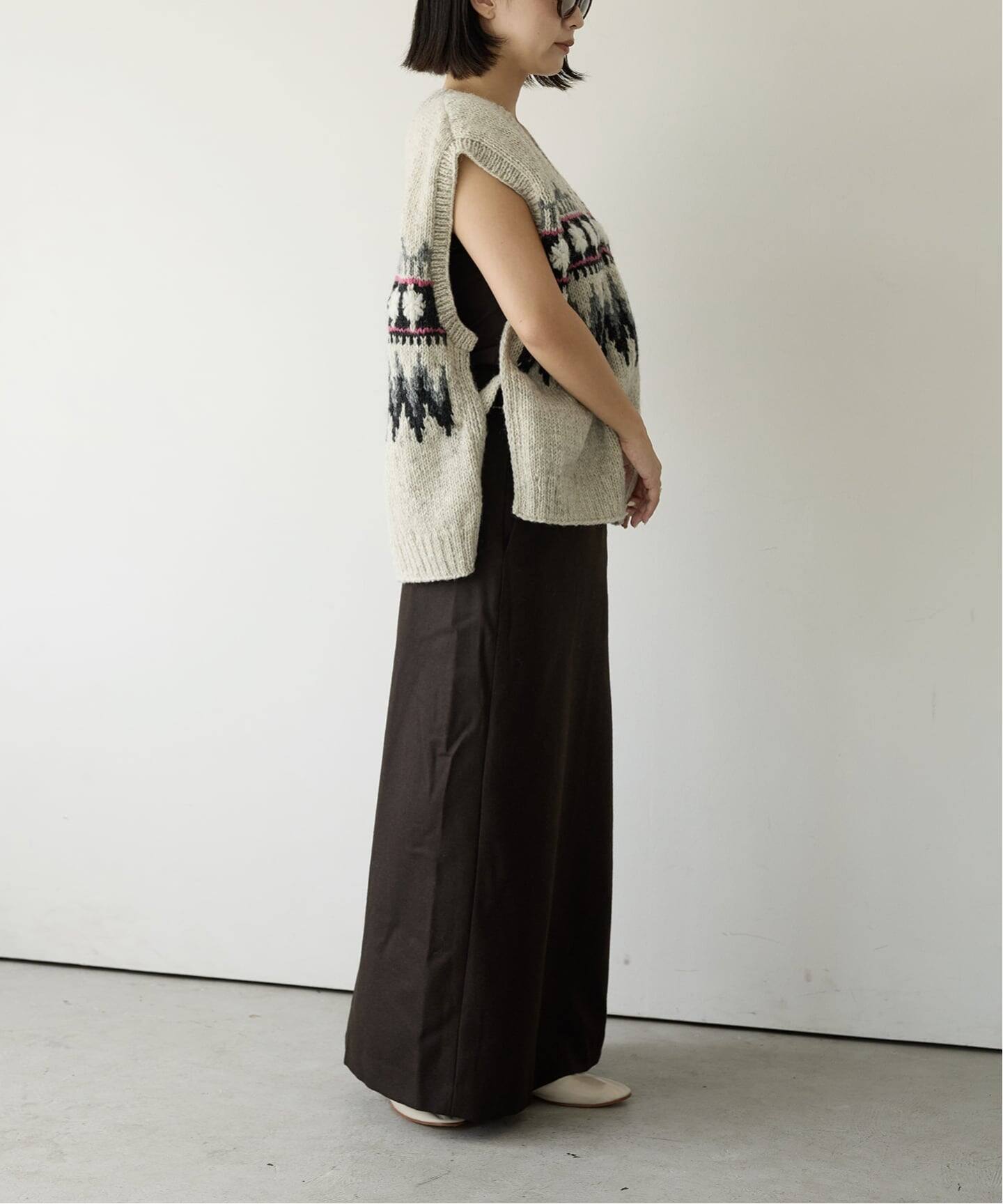 予約》IENA LA BOUCLE ノルディックハンドニットベスト（ベスト