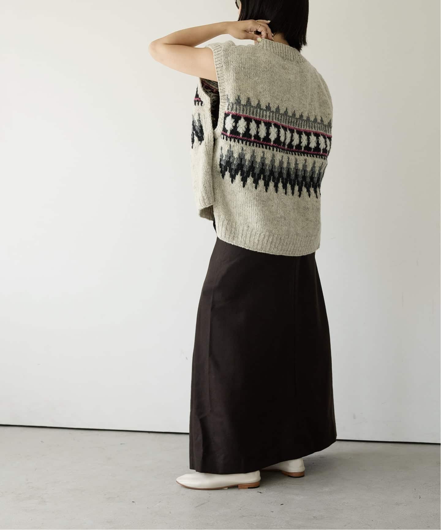 予約》IENA LA BOUCLE ノルディックハンドニットベスト（ベスト