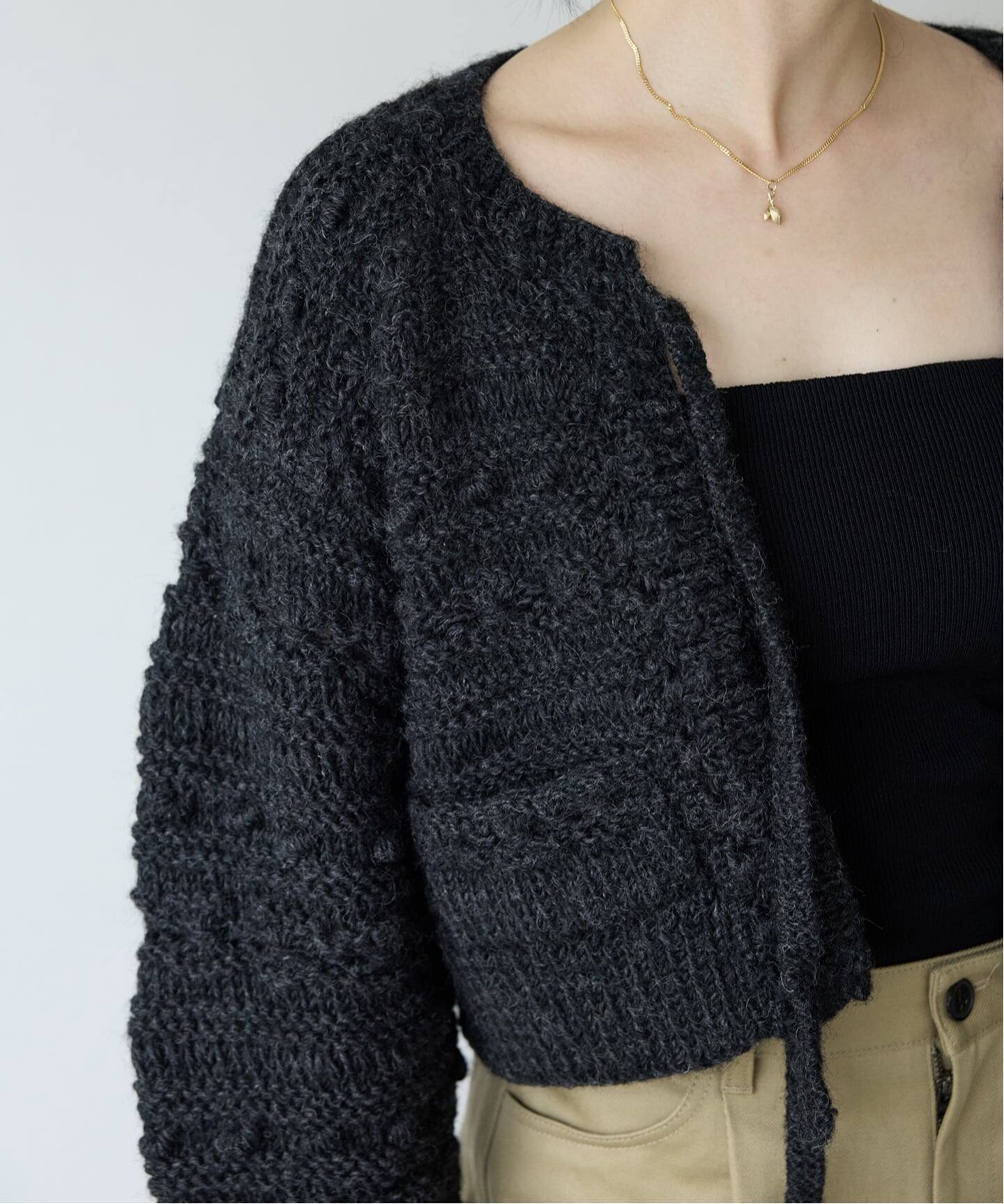 予約》IENA LA BOUCLE デフォルメハンドニットカーディガン