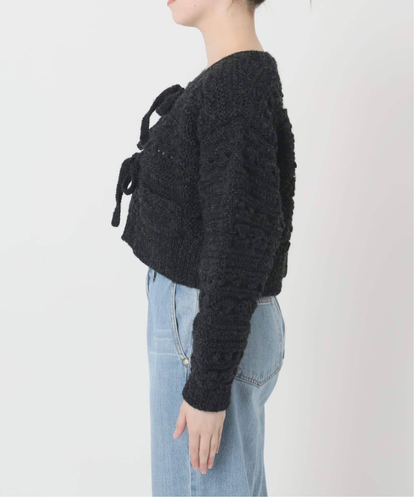 予約》IENA LA BOUCLE デフォルメハンドニットカーディガン
