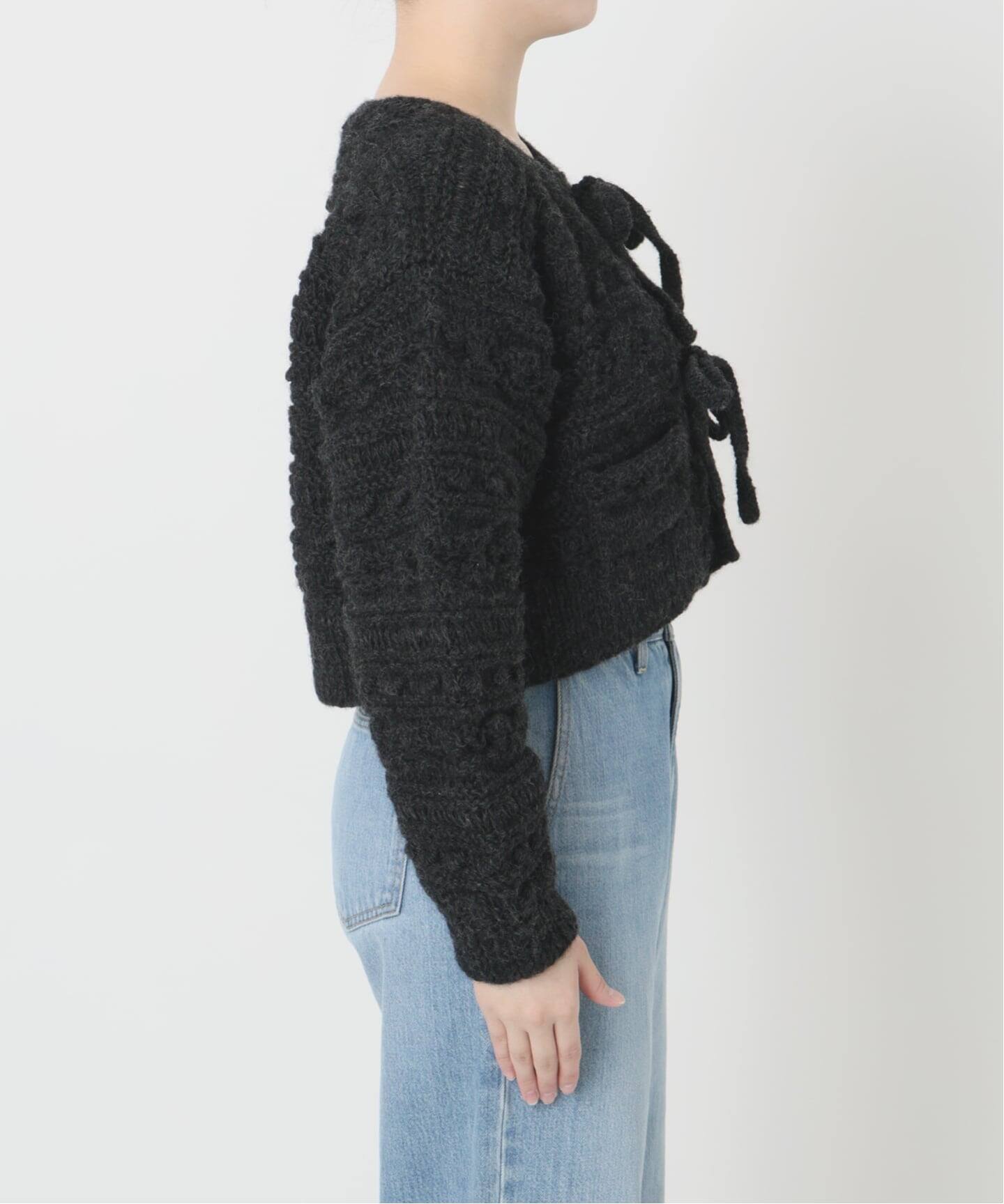 IENA LA BOUCLE デフォルメハンドニットカーディガン（カーディガン
