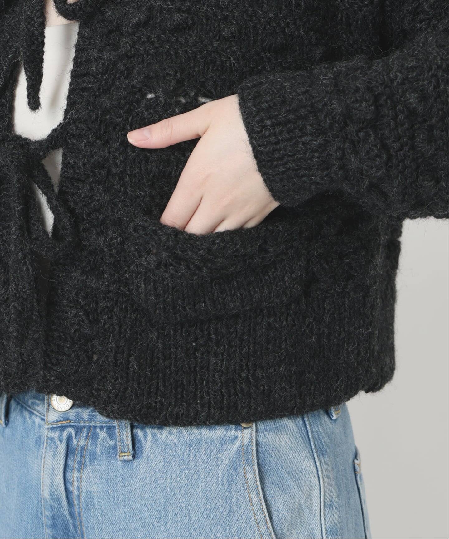 IENA LA BOUCLE ポンポンカーディガン IENA LA BOUCLE ポンポンカーディガン