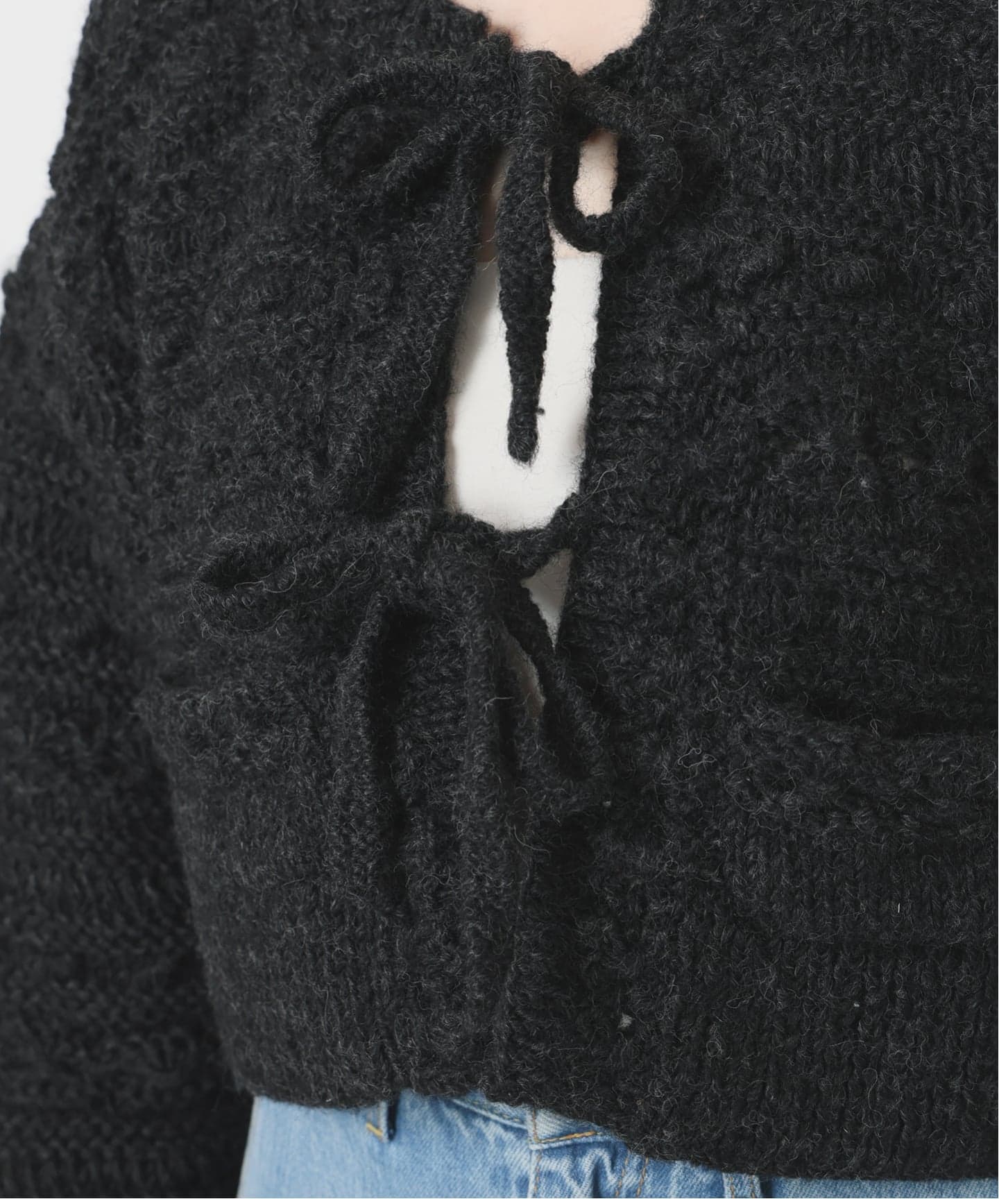 予約》IENA LA BOUCLE デフォルメハンドニットカーディガン