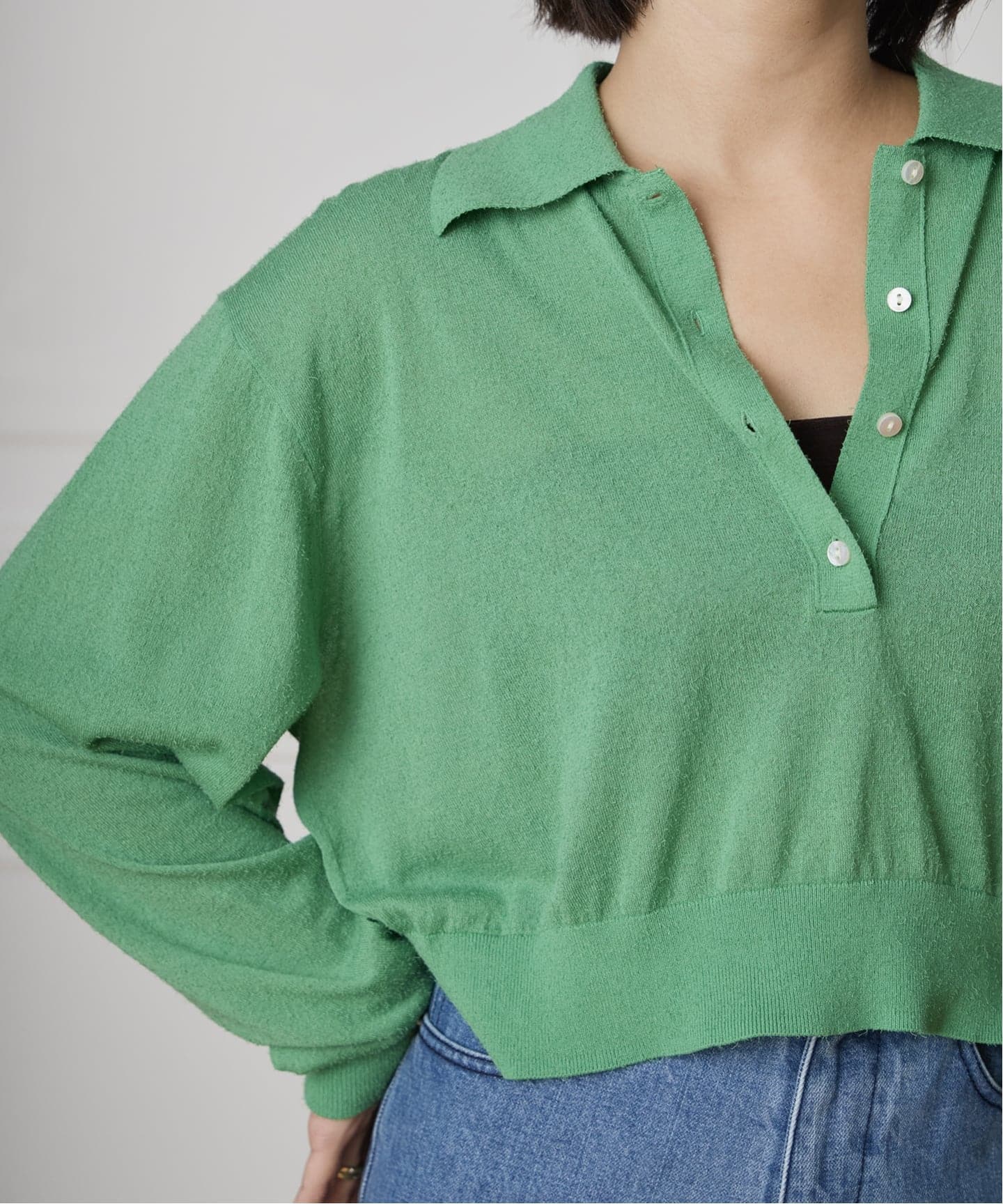 【自宅試着のみ】イエナIENA Bポロシャツニット ネイビー 自宅試着のみ】イエナIENA Bポロシャツニット ネイビー 自宅試着