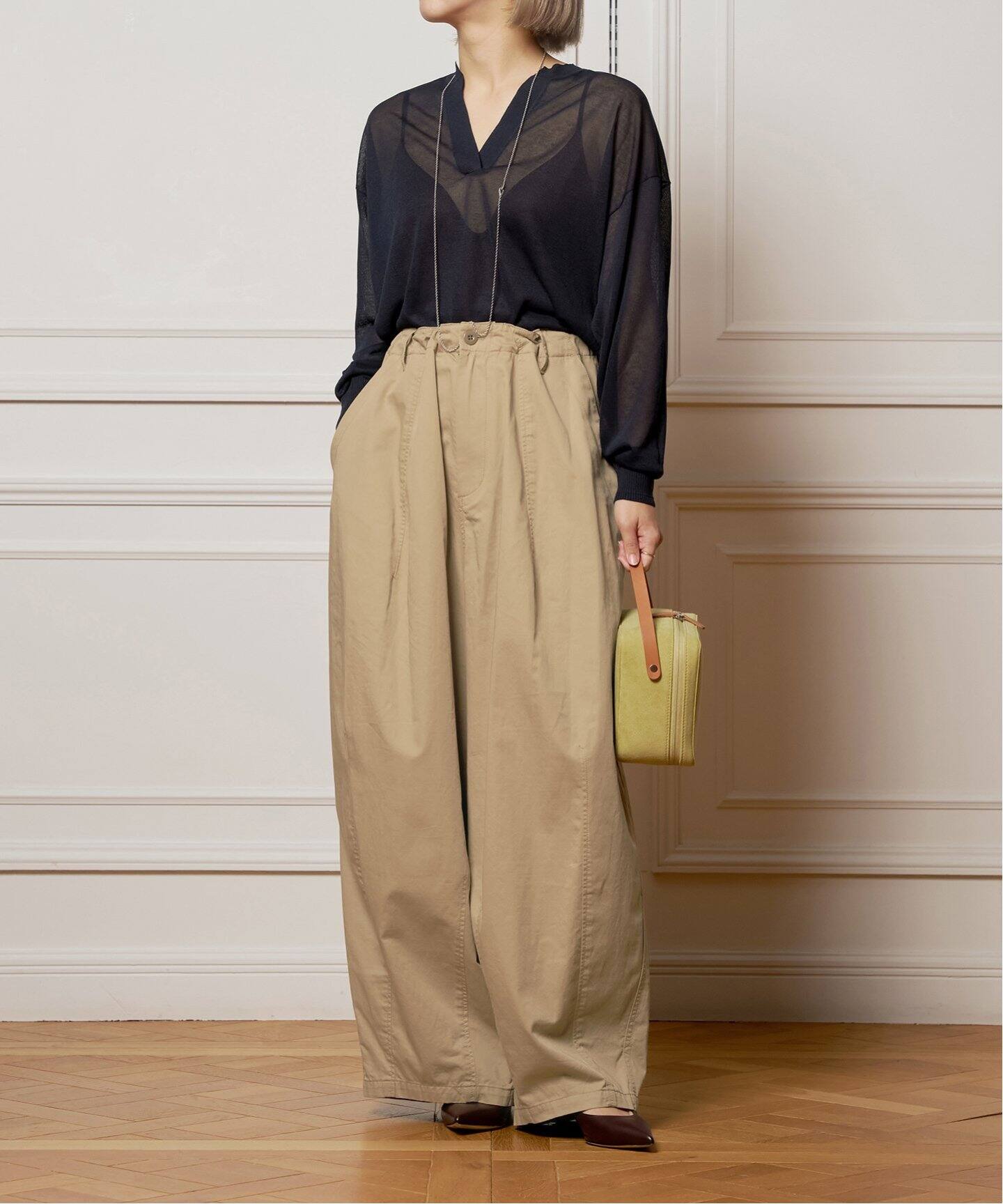 【tamagirl】IENA イエナ IENA LA BOUCLE シアーラメスキッパーニット（ニット／セーター