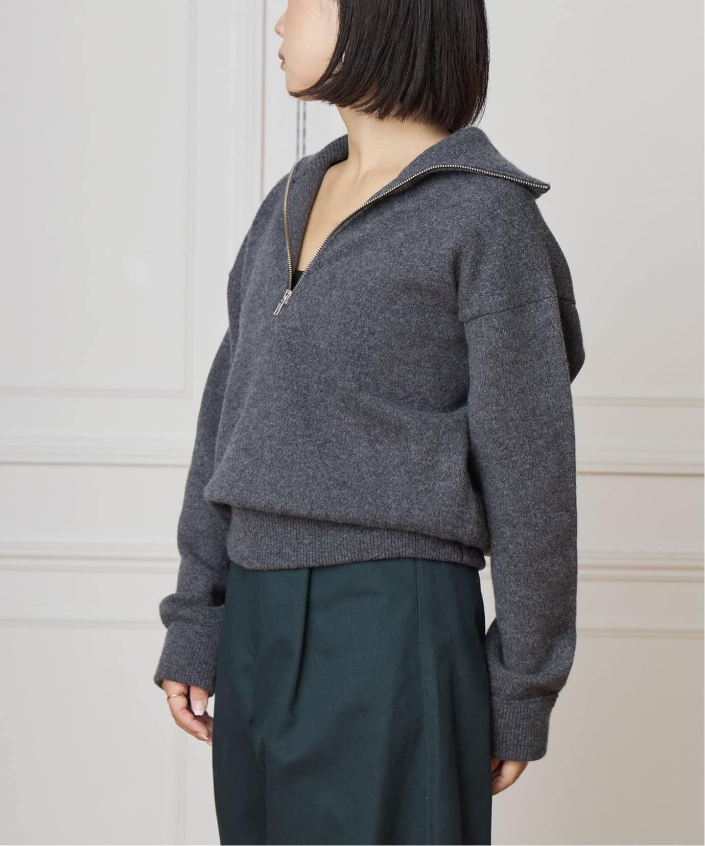 IENA LA BOUCLE イエナラブークル　ニット　ウール100% IENA LA BOUCLE 強撚ウールクルーネックプルオーバー（ニット
