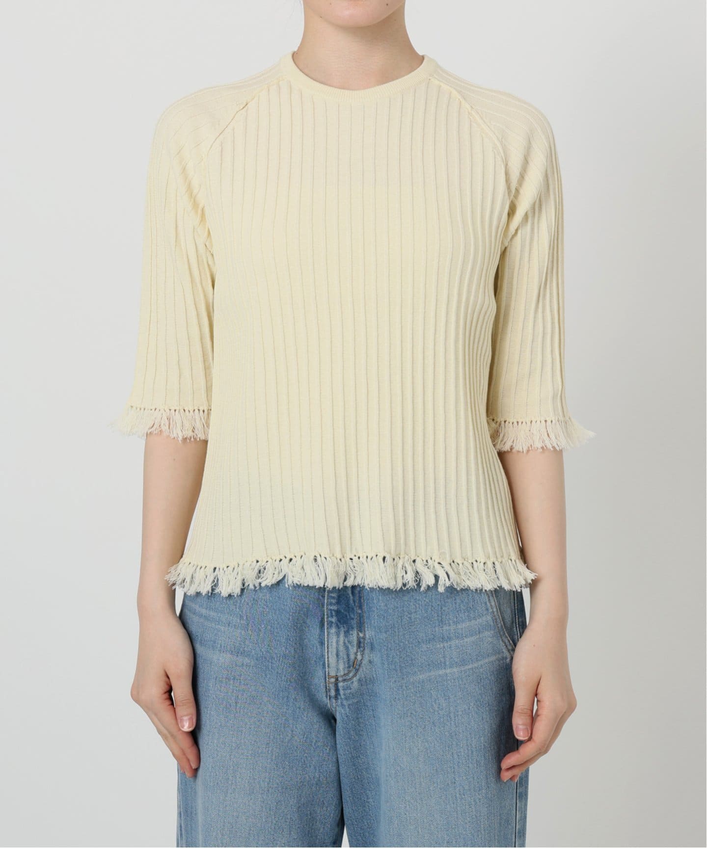 IENA メッシュフリンジプルオーバー