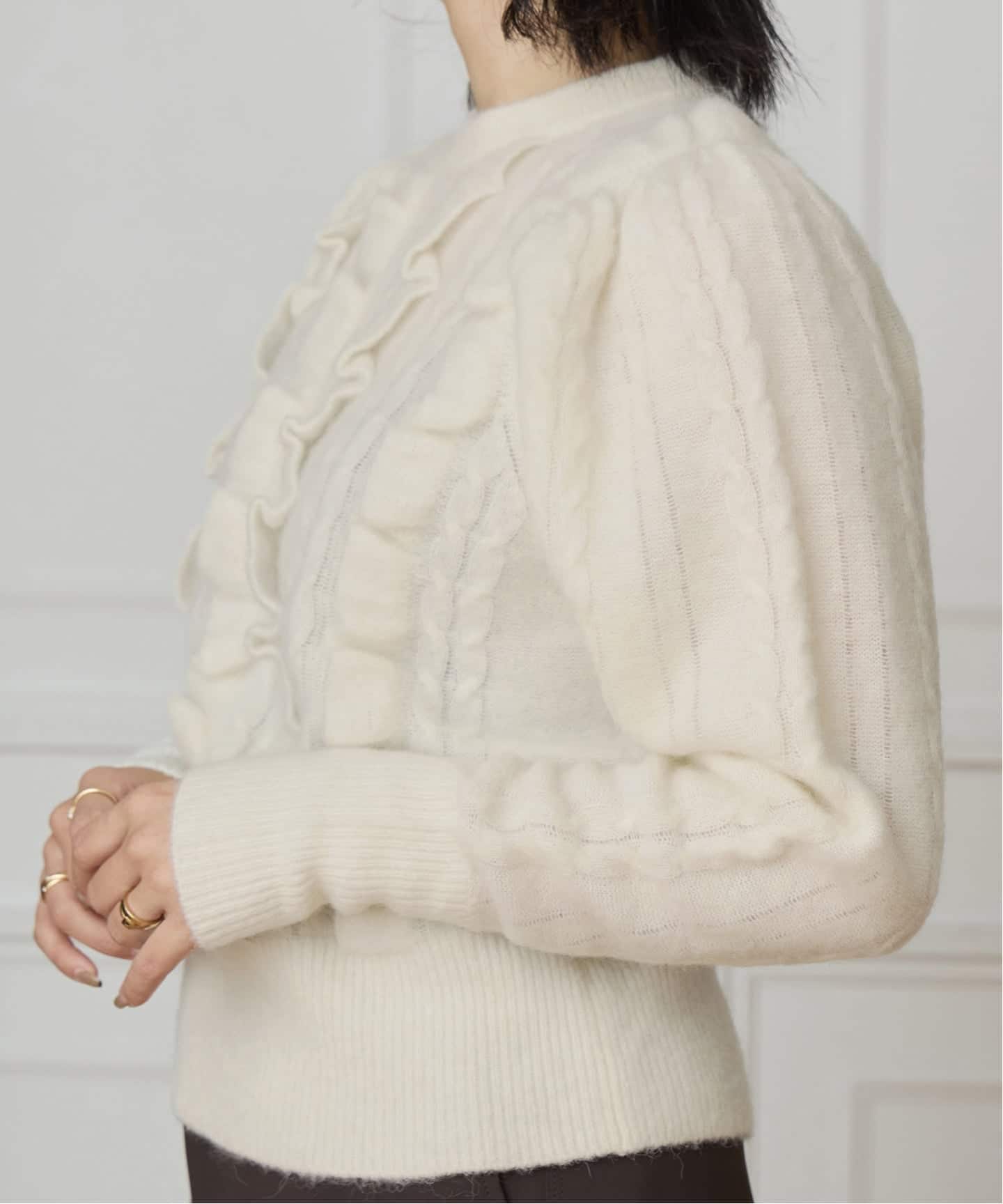 ALPACA MIXフリルプルオーバー（ニット／セーター）｜IENA（イエナ）の