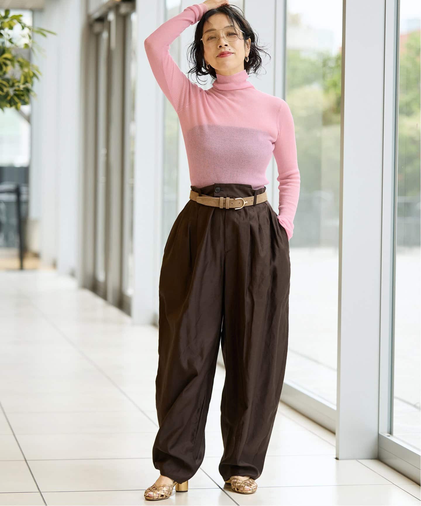 ニット セーター IENA LA BOUCLE シアーRIB プルオーバー レディース 予約》IENA LA BOUCLE シアーRIB プルオーバー（ニット