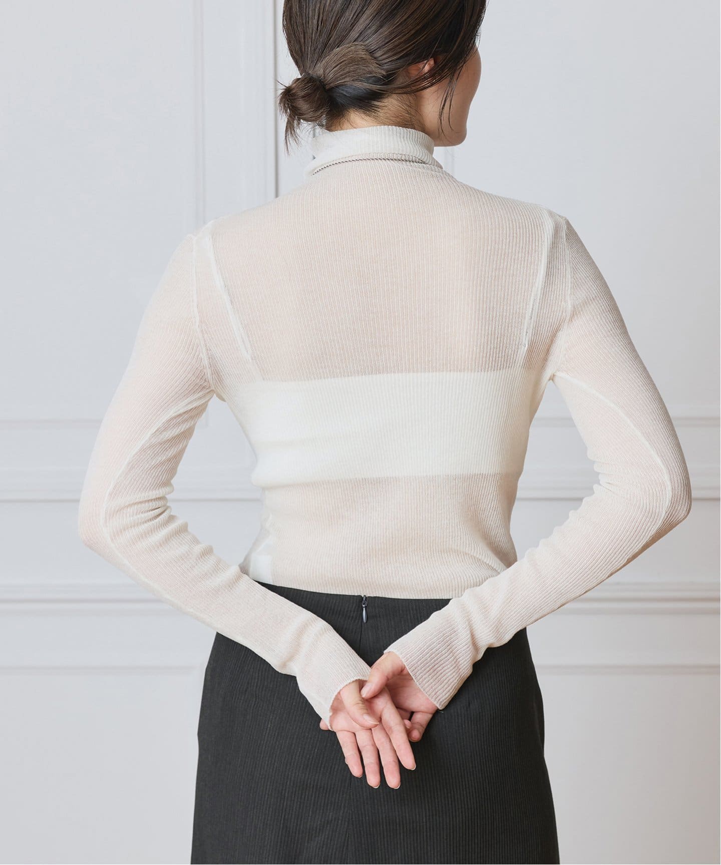 IENA LA BOUCLE シアーRIB プルオーバー（ニット／セーター）｜IENA