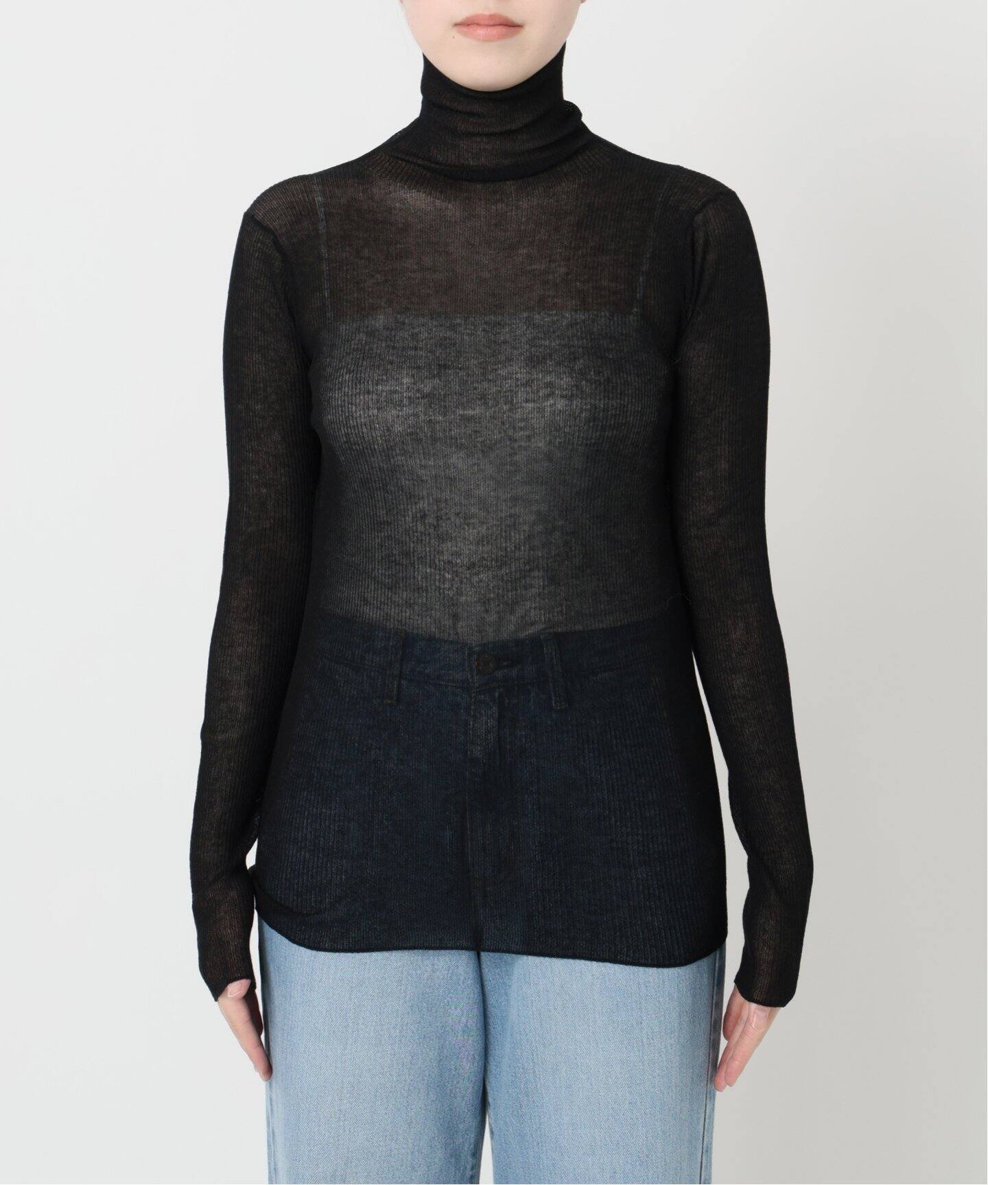ニット セーター IENA LA BOUCLE シアーRIB プルオーバー レディース 予約》IENA LA BOUCLE シアーRIB プルオーバー（ニット