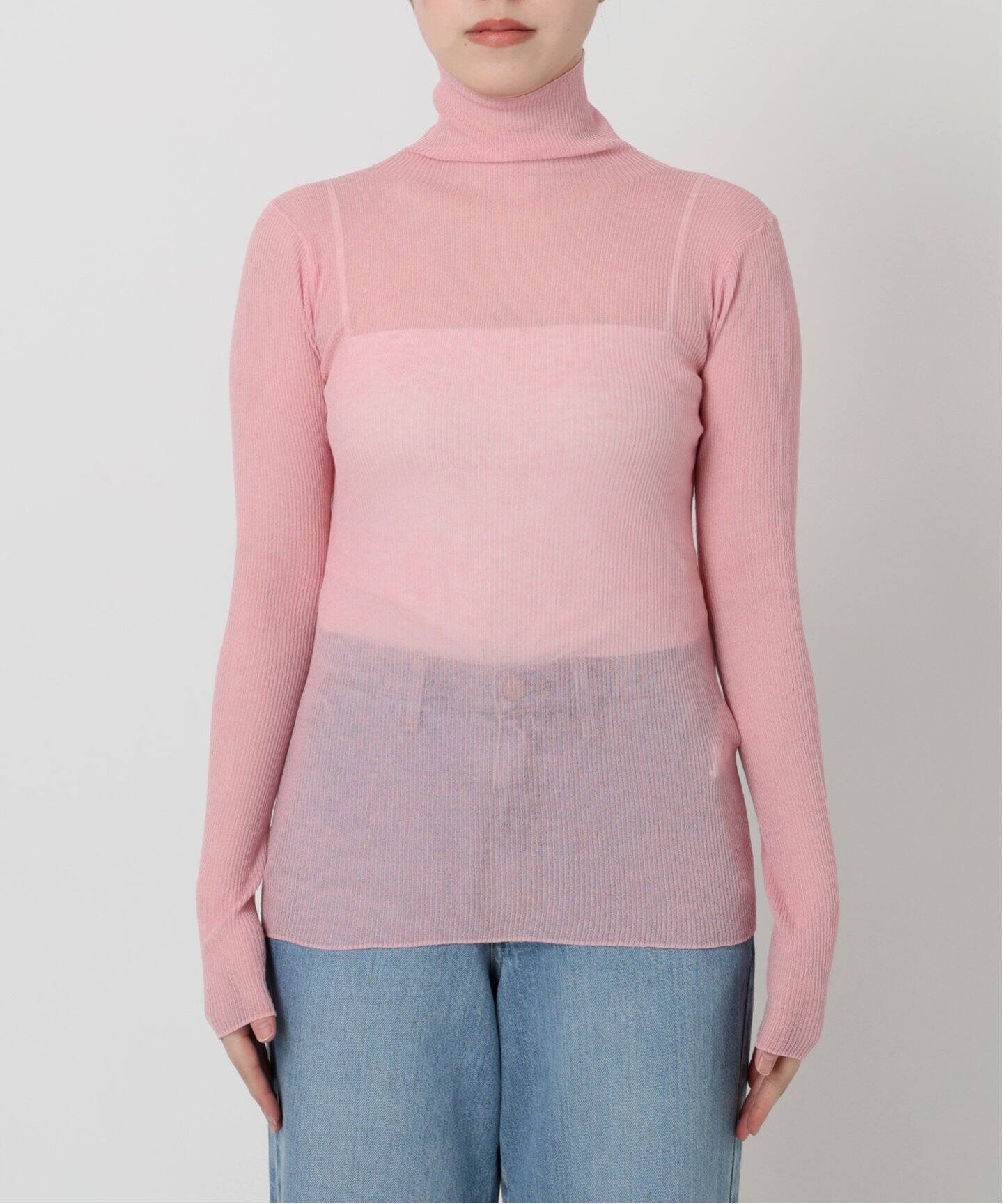 ニット セーター IENA LA BOUCLE シアーRIB プルオーバー レディース 予約》IENA LA BOUCLE シアーRIB プルオーバー（ニット