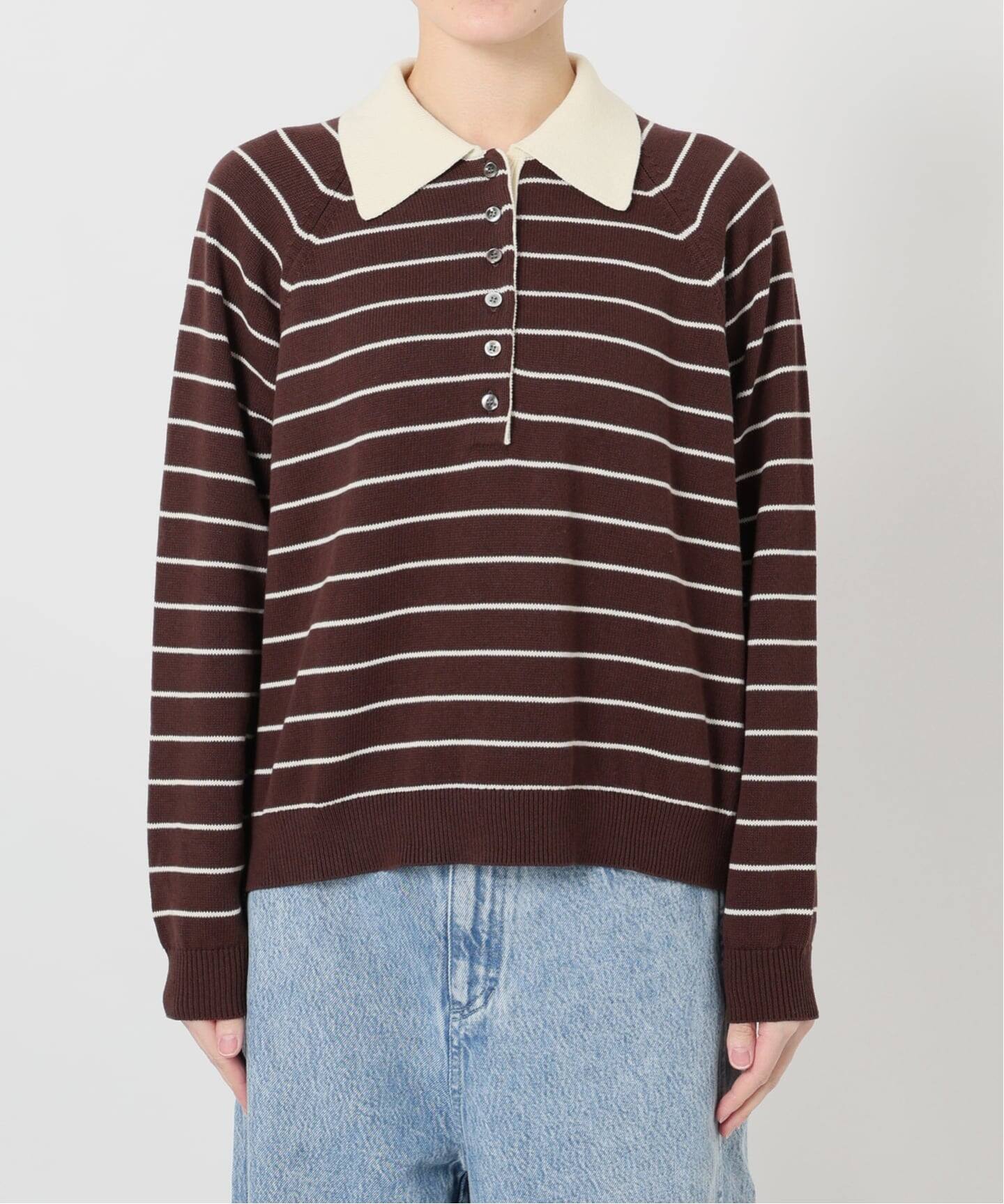 超美品！IENA LA BOUCLEイエナラブークル！ボーダーニット IENA LA BOUCLE ボーダーラガーシャツニット（ニット／セーター