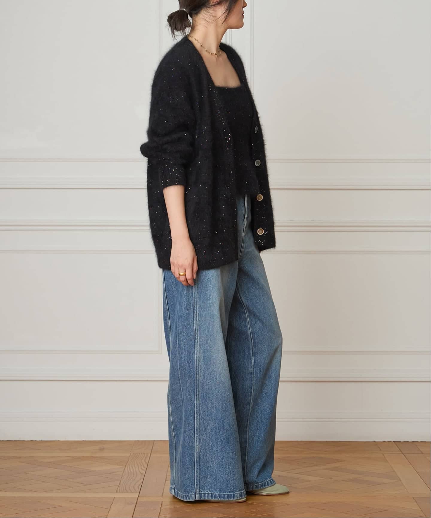 IENA LA BOUCLE ファーニットVカーディガン（カーディガン）｜IENA