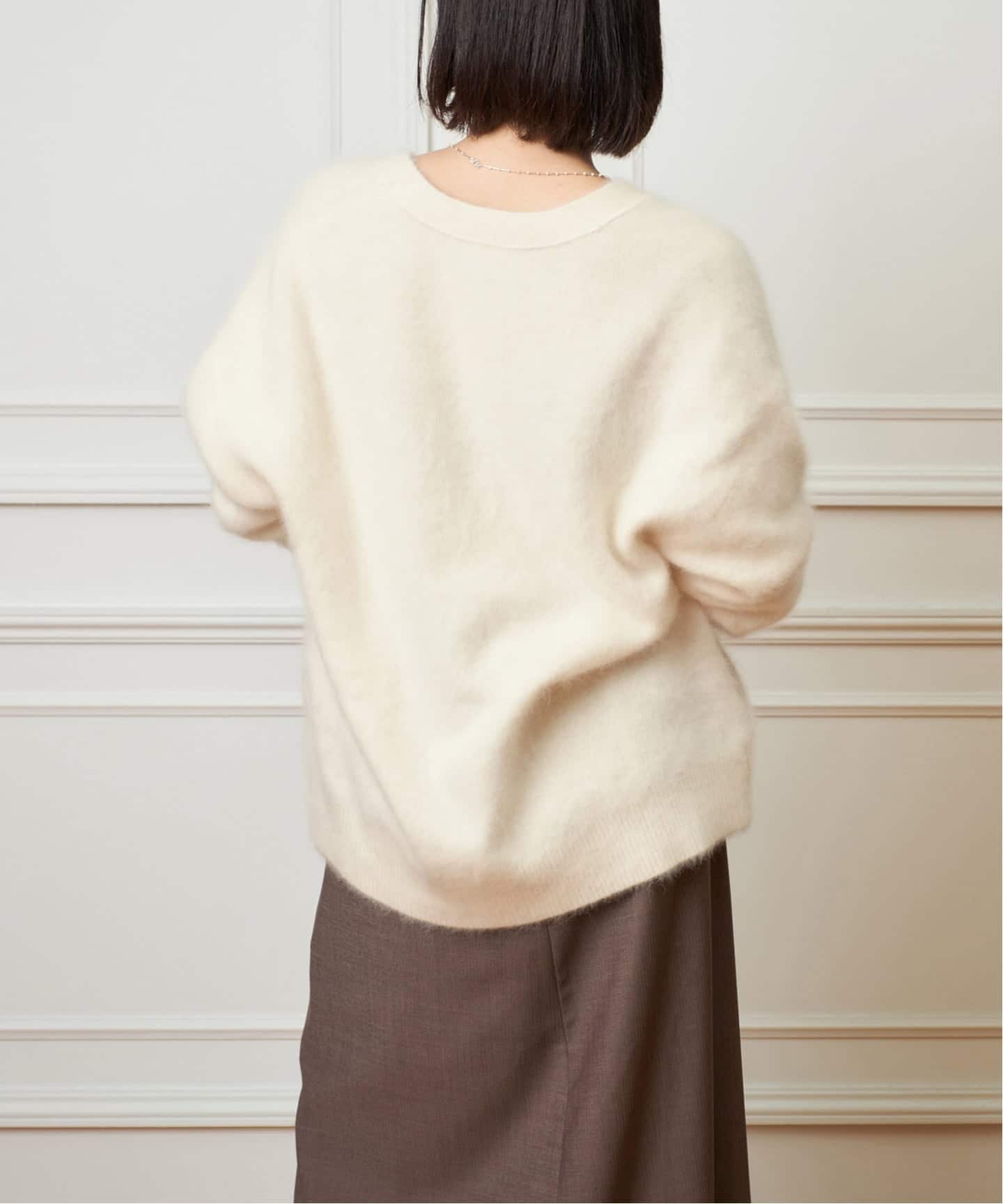 IENA LA BOUCLE ファーニットVカーディガン（カーディガン