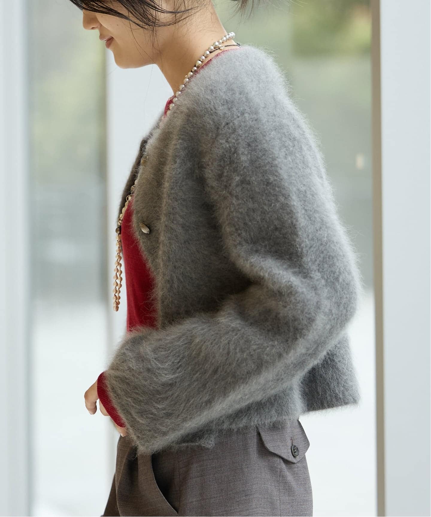 IENA LA BOUCLE ファーニットジャケット（ニット／セーター）｜IENA